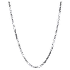 Dazzling 14k White Gold Chain Necklace