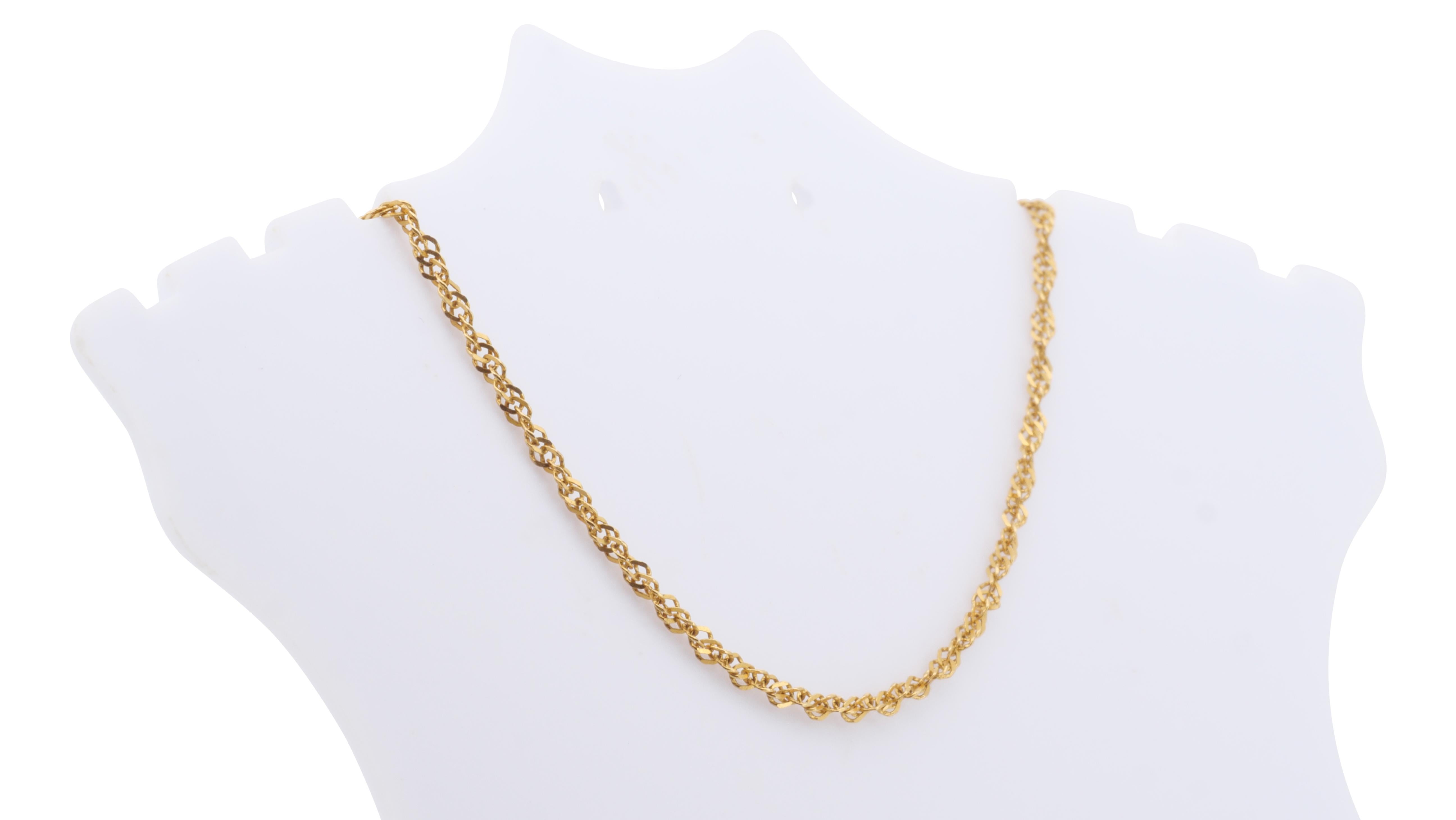 High Quality 14k Yellow Gold Chain Necklace In New Condition In רמת גן, IL