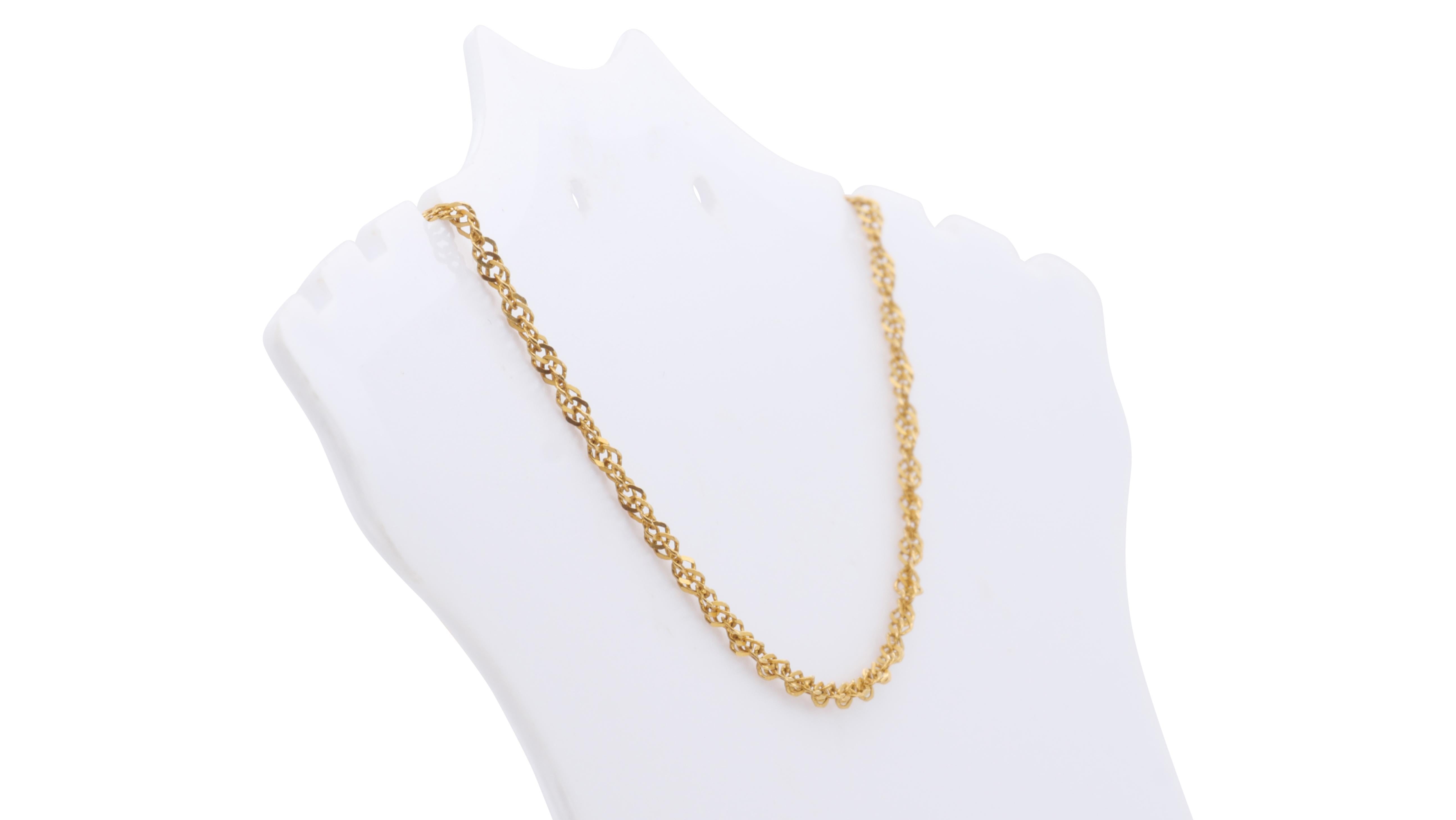 Women's High Quality 14k Yellow Gold Chain Necklace