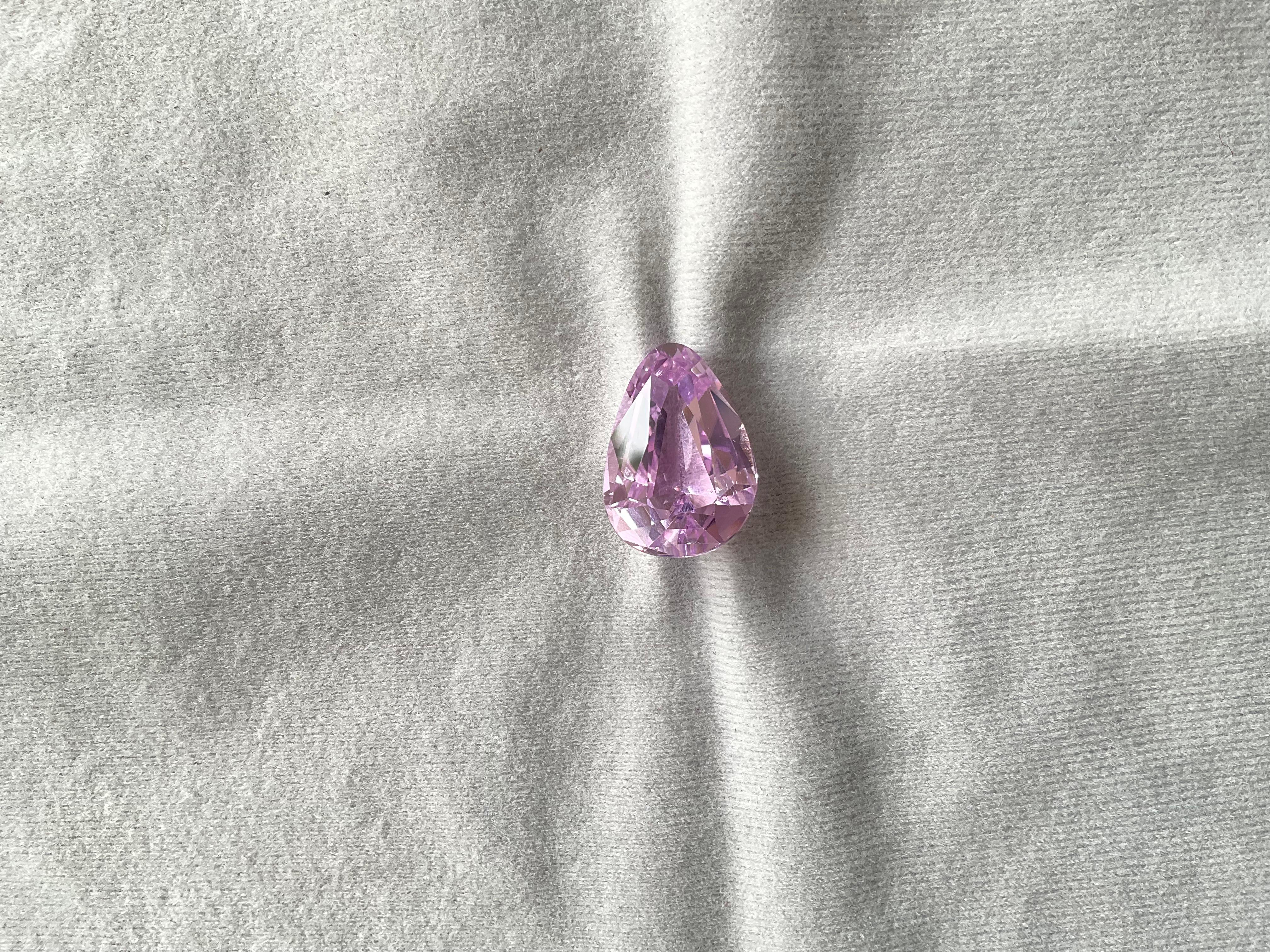 Hohe Qualität 15,70 Karat Rosa Kunzit Pear Cut Stein für Schmuck Natural Gem für Damen oder Herren