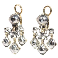 High Quality 18 Century Baroque Diamond Earrings, 1700s
