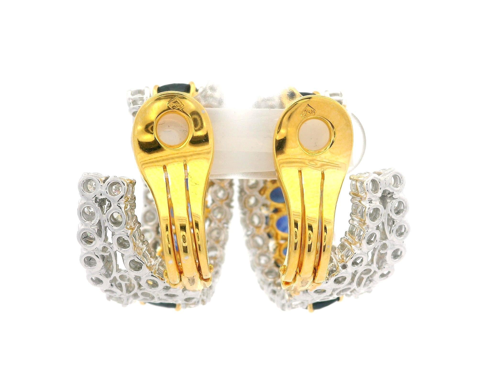 -- Pierre(s) --
(16) Saphirs véritables naturels - taille ovale - serti - couleur bleu royal - 7.65ctw (exact)
(74) Diamants naturels véritables - taille ronde et brillante - sertis - couleur G/H - pureté VS1VS2 - 4,30ctw (exact)
Poids total en