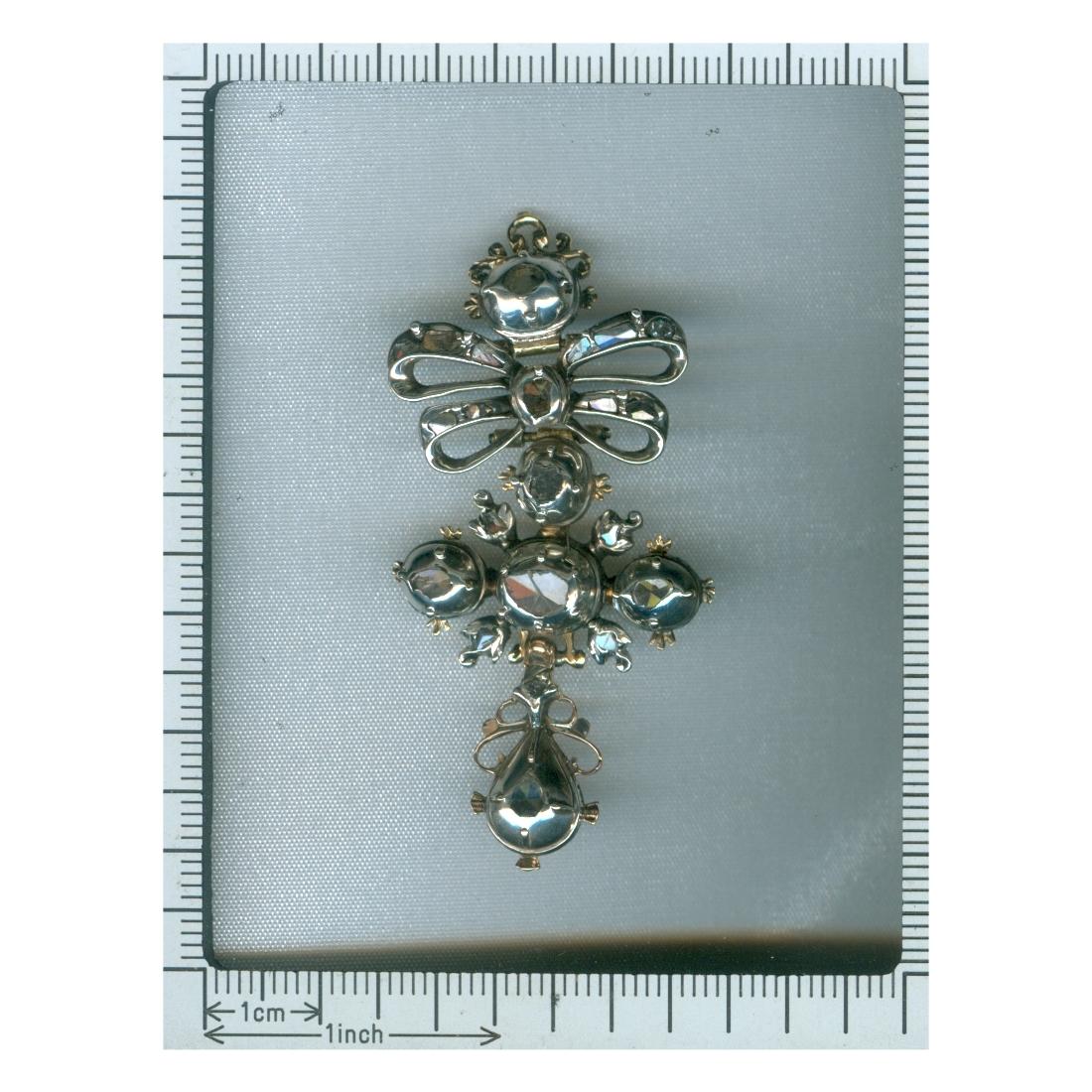 High Quality 18th Century Baroque Diamond Cross, 1700s For Sale 3