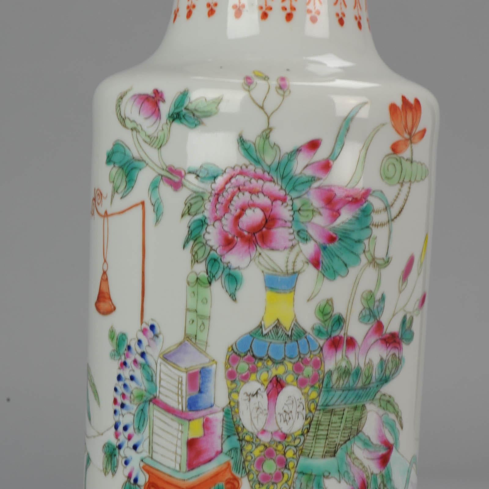 High Quality 1950-1960 Qianlong Marked Chinese Porcelain Vase PRoC 6