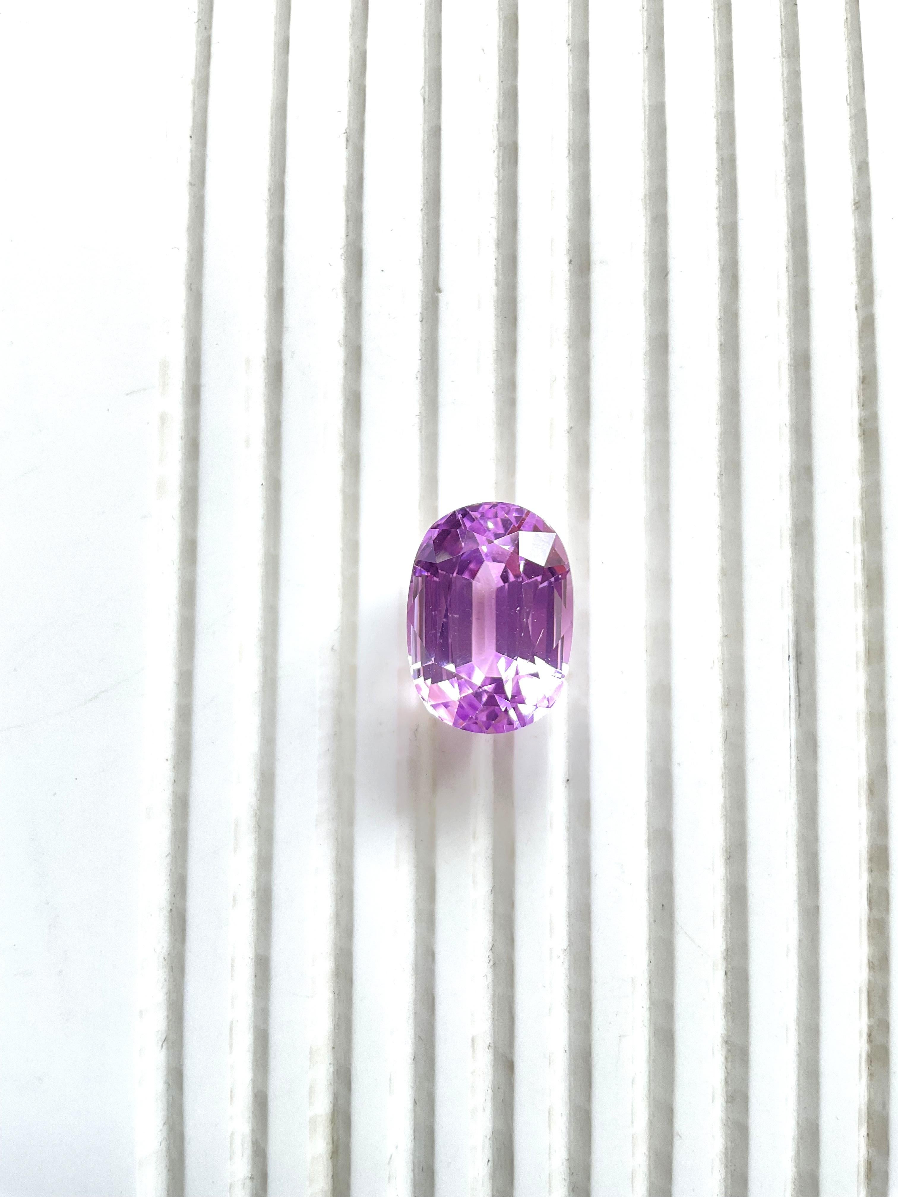 High Quality 25.15 Carats Pink Kunzite Oval Cut stone For jewelry Natural Gem 5