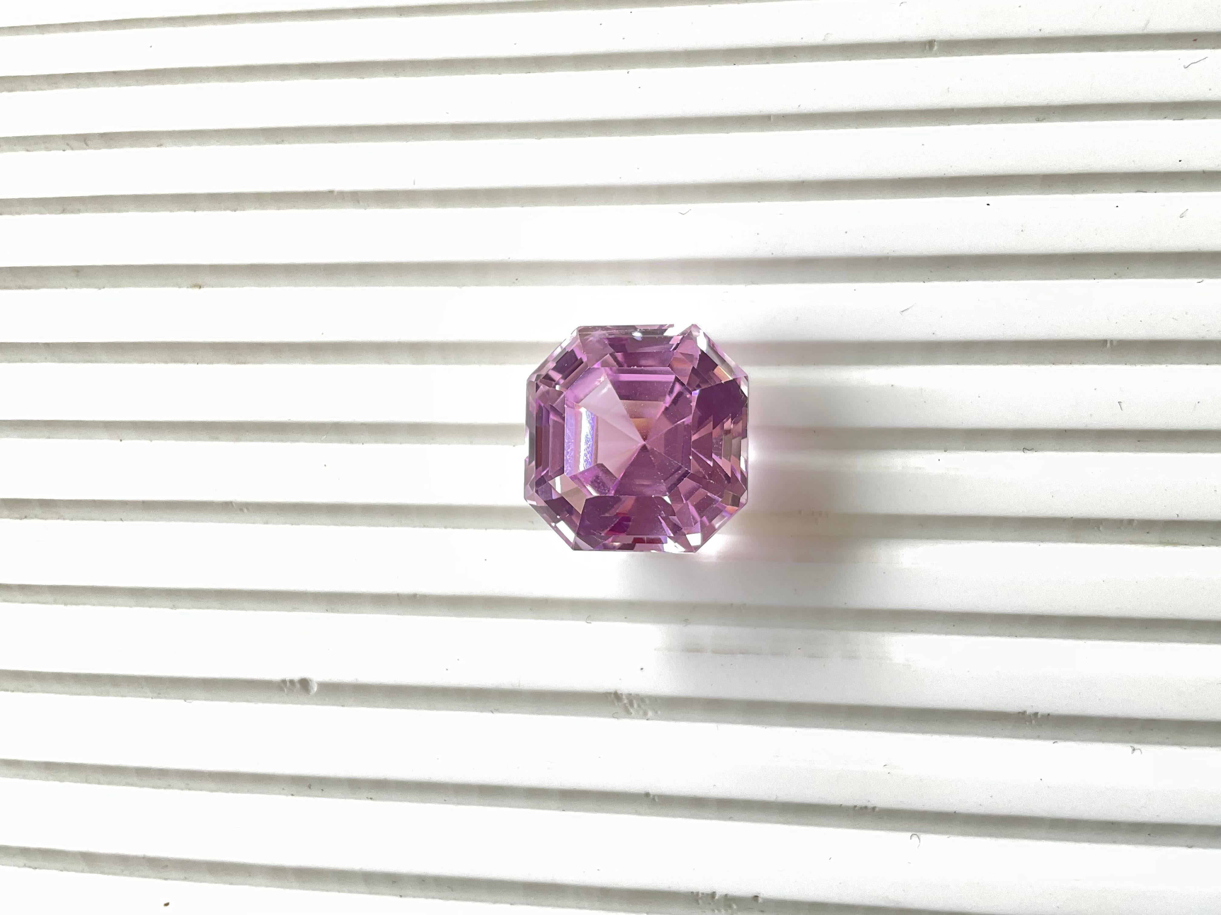 High Quality 31.15 Carats Pink Kunzite Asscher Cut stone For jewelry Natural Gem 1