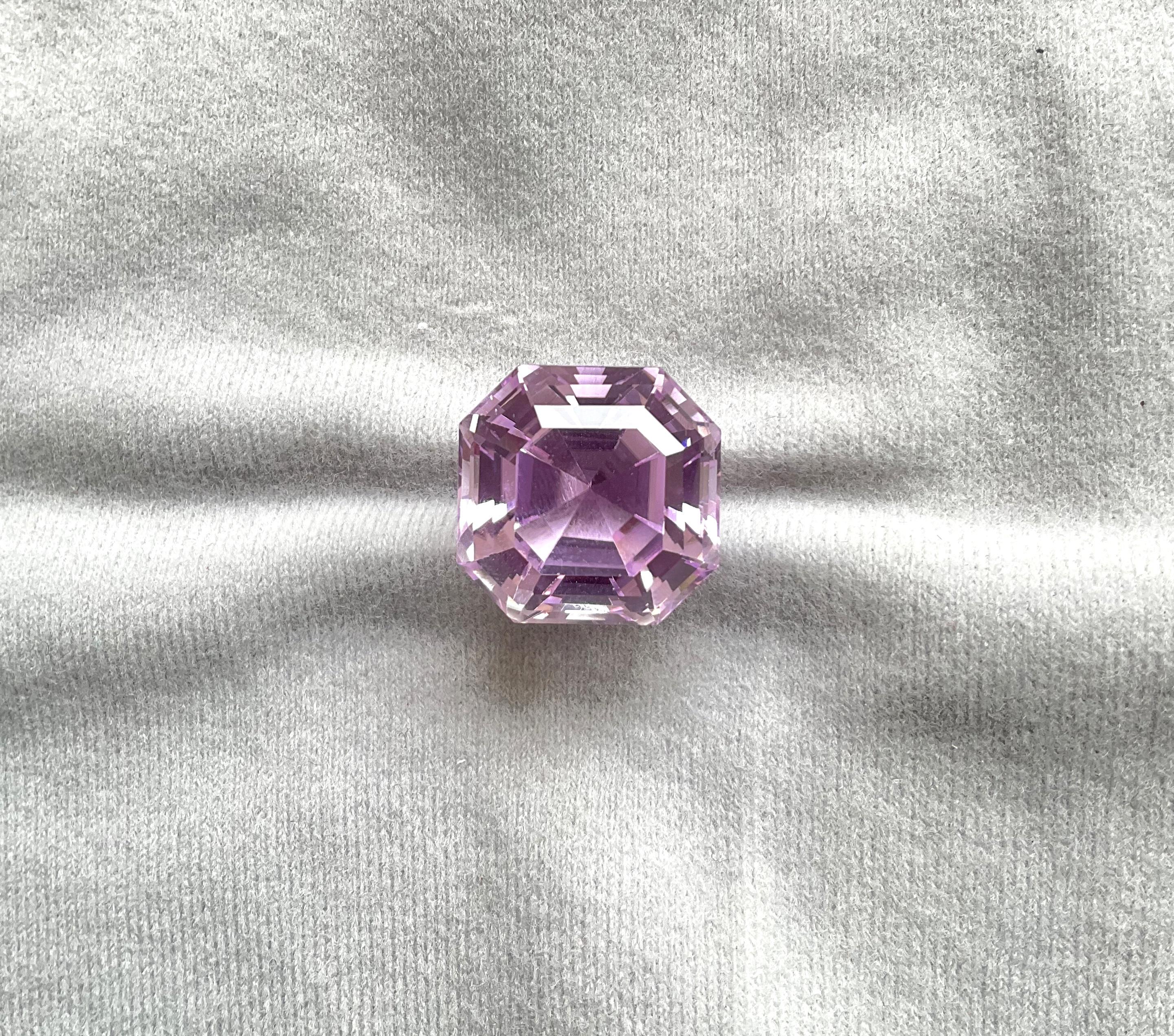 High Quality 31.15 Carats Pink Kunzite Asscher Cut stone For jewelry Natural Gem 2