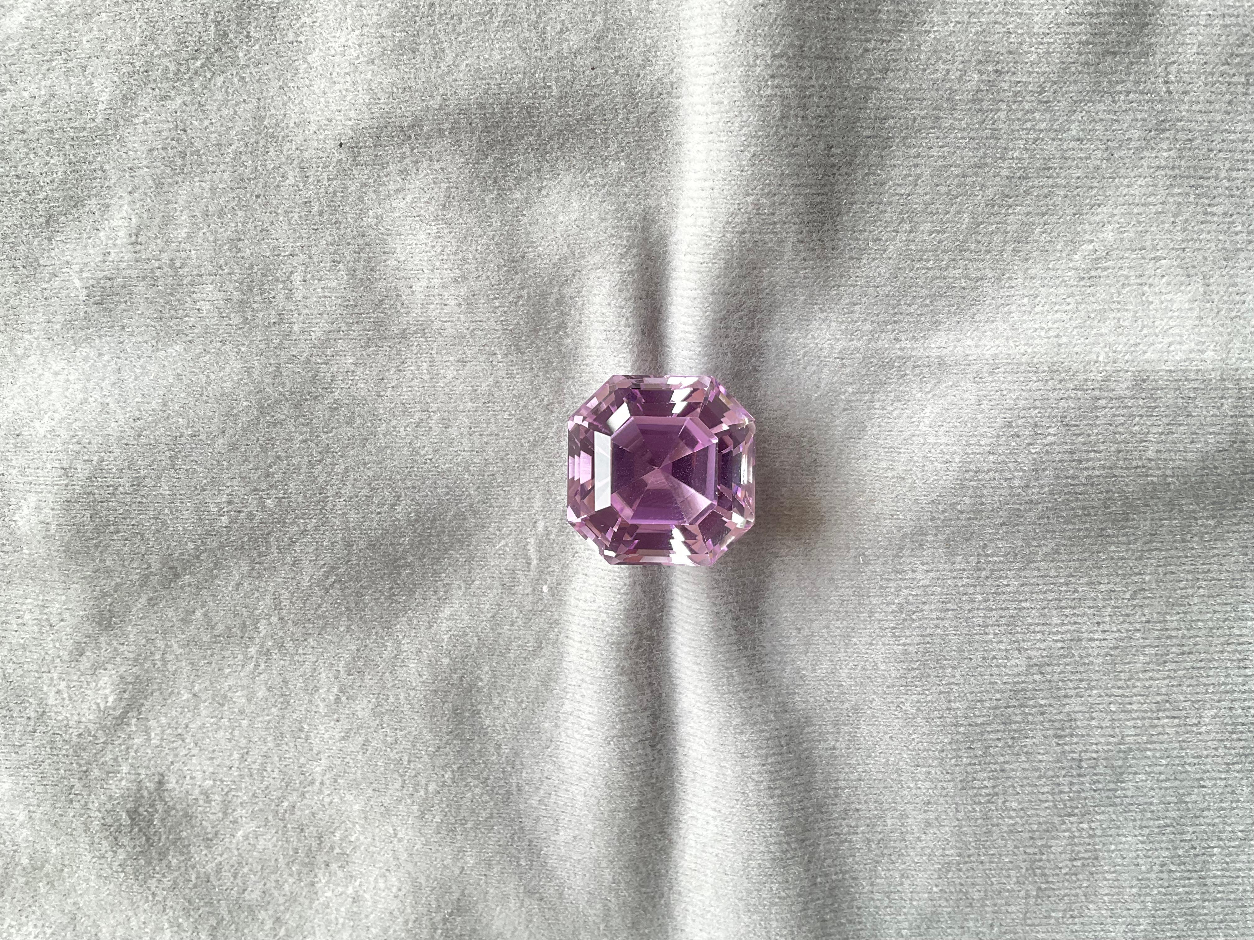 High Quality 31.15 Carats Pink Kunzite Asscher Cut stone For jewelry Natural Gem 3