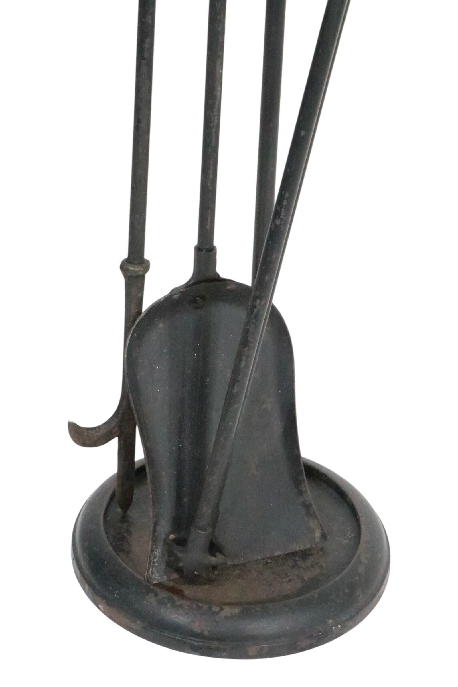 4 uds. de alta calidad  Juego de herramientas de latón y hierro para chimenea by Rostrand en venta 3
