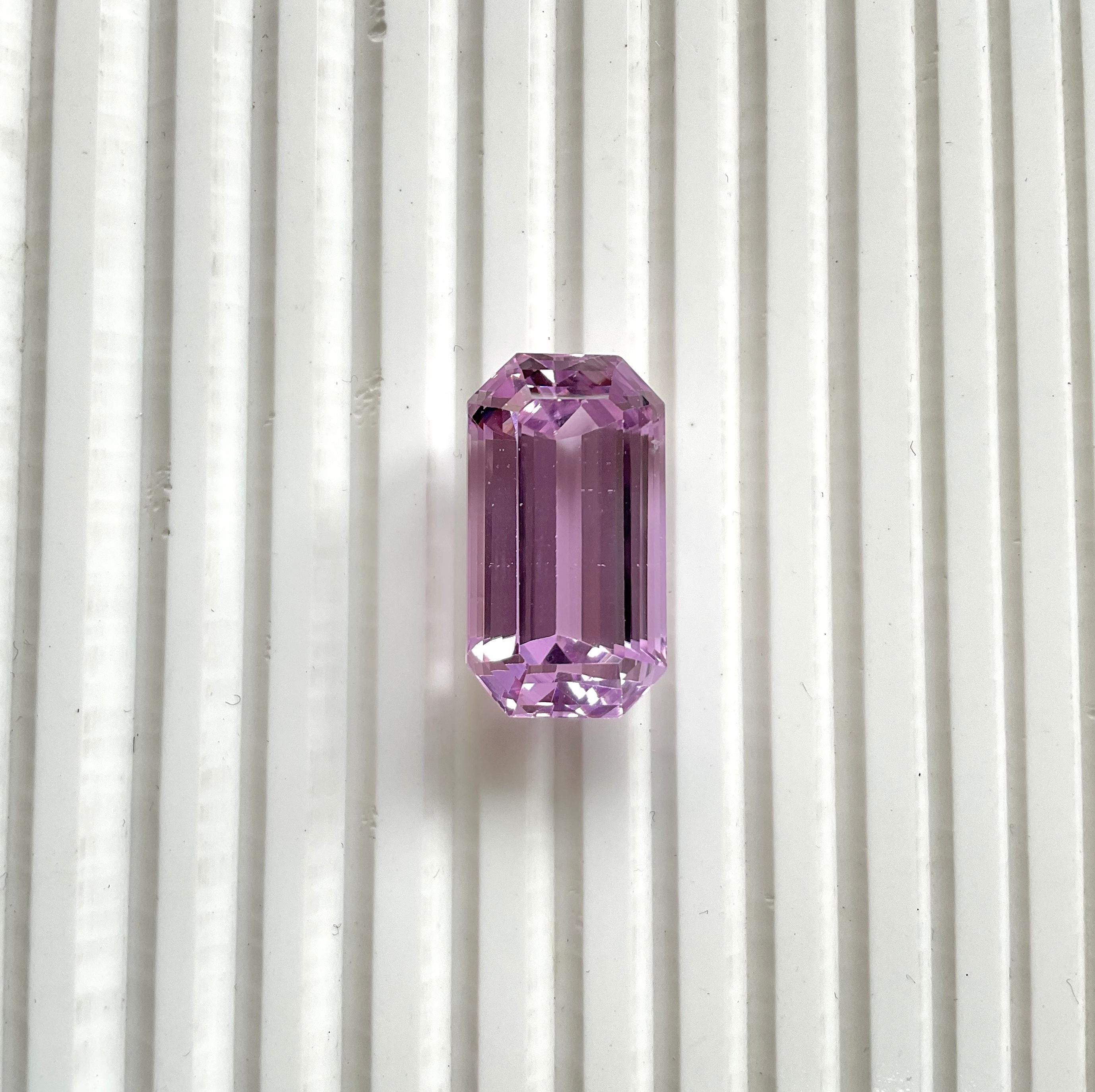 Women's or Men's High Quality 41.80 Carats Pink Kunzite Octagon Cut stone For jewelry Natural Gem