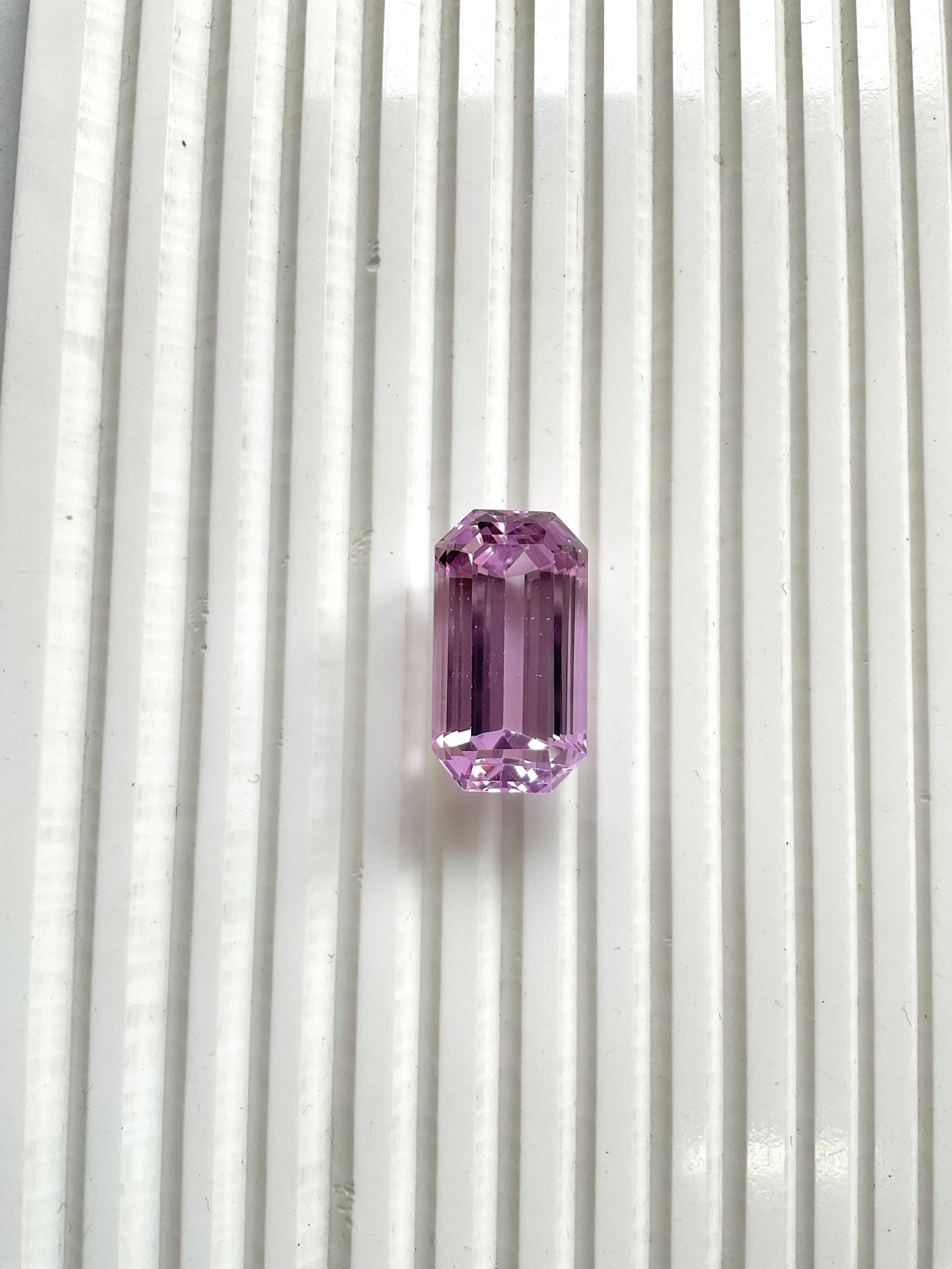 High Quality 41.80 Carats Pink Kunzite Octagon Cut stone For jewelry Natural Gem 1