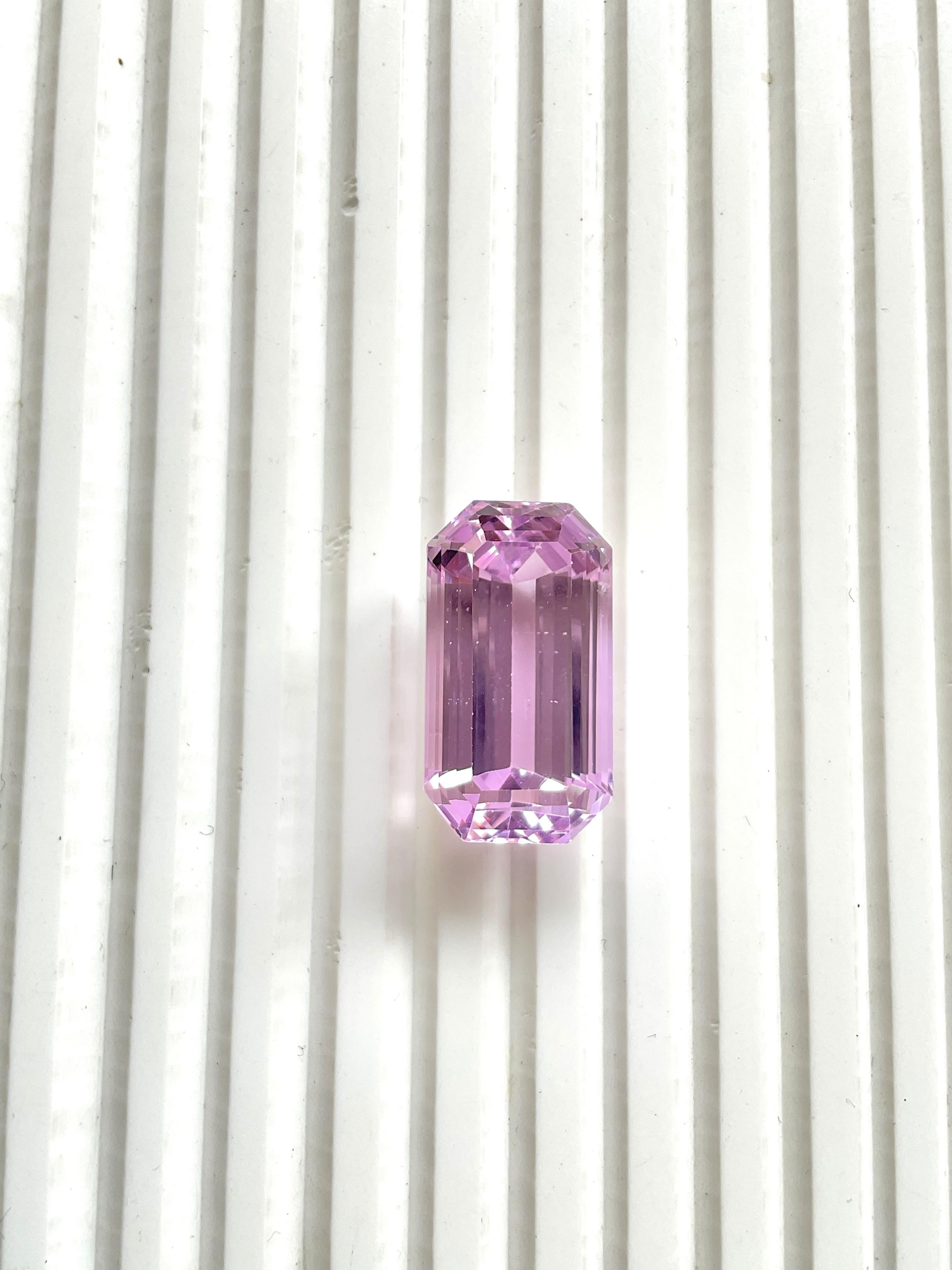 High Quality 41.80 Carats Pink Kunzite Octagon Cut stone For jewelry Natural Gem 2
