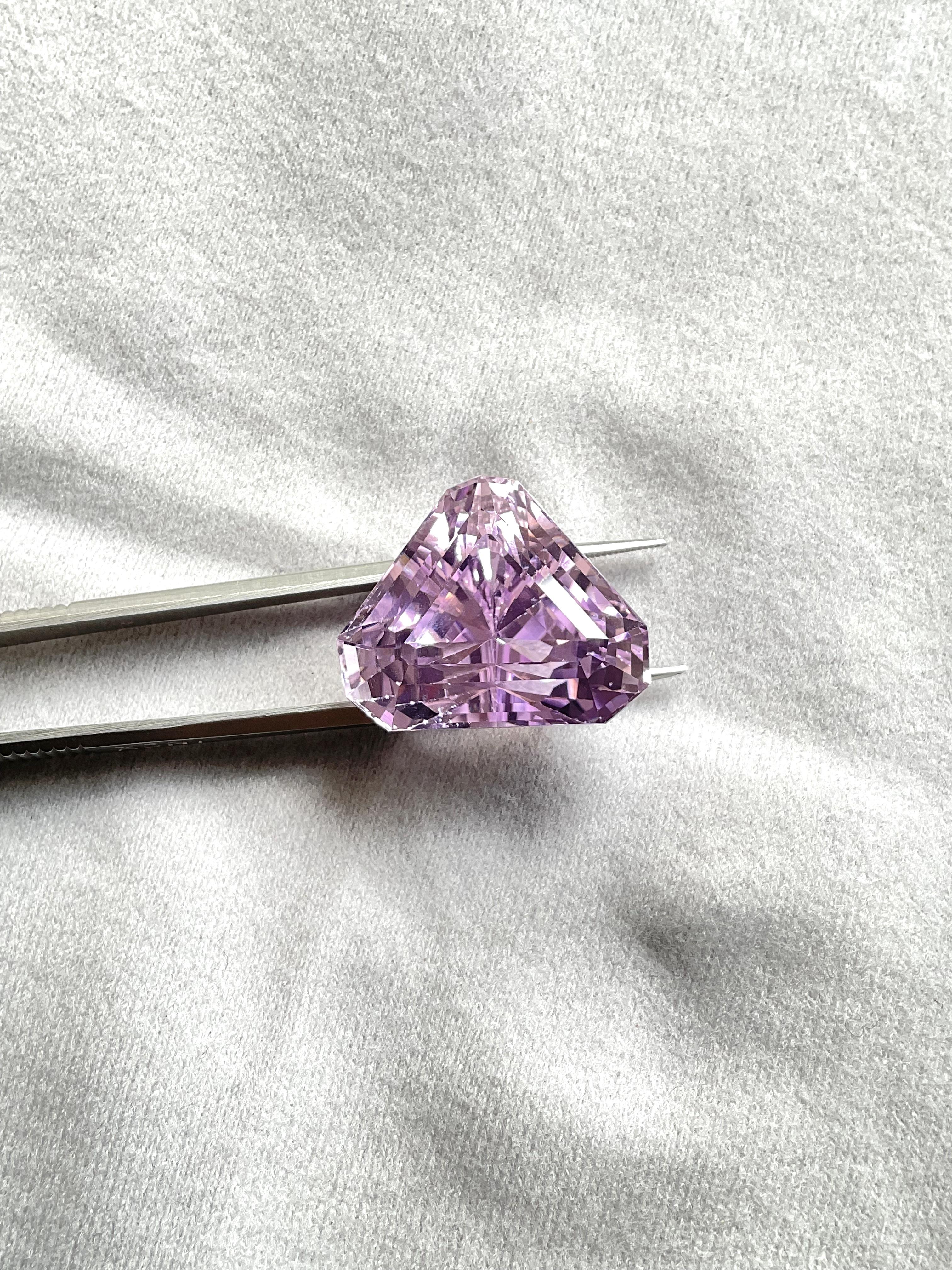 Women's or Men's High Quality 42.40 Carats Pink Kunzite Fancy Cut stone For jewelry Natural Gem