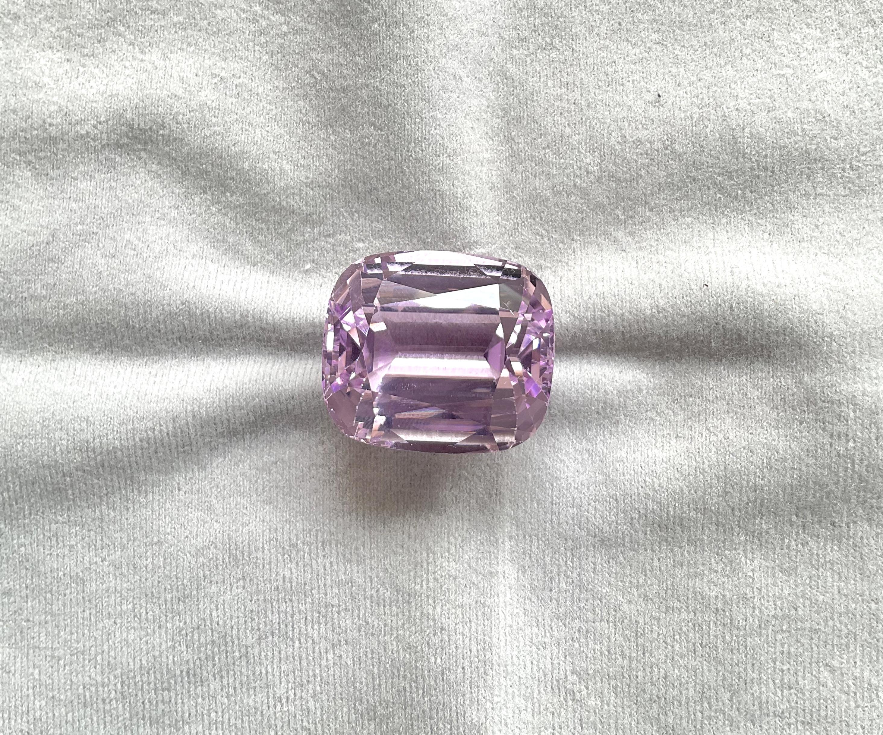 Alta Calidad 78.00 Quilates Kunzita Rosa Piedra talla cojín Para joyería Gema Natural Art Decó