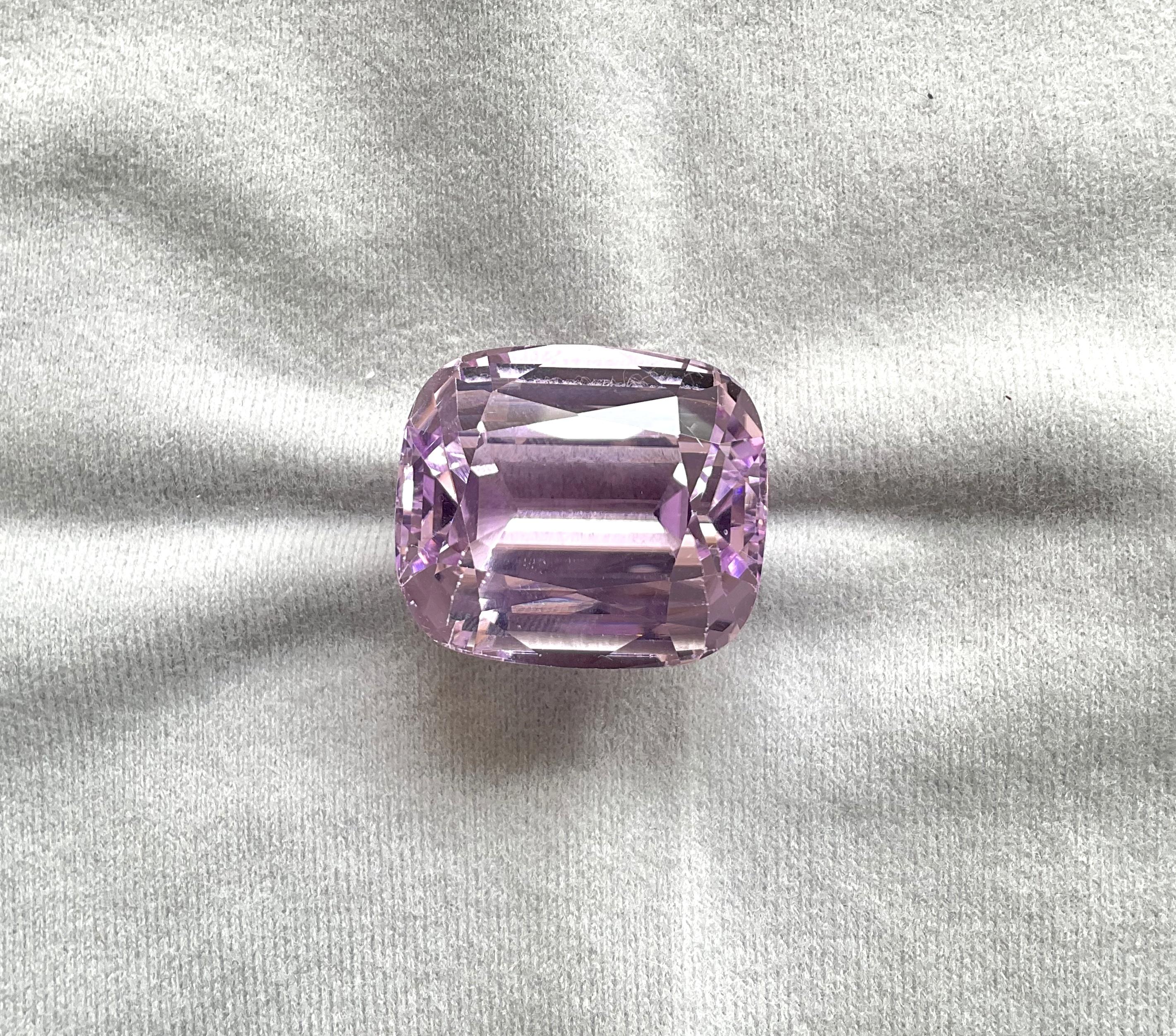 Alta Calidad 78.00 Quilates Kunzita Rosa Piedra talla cojín Para joyería Gema Natural Corte cojín