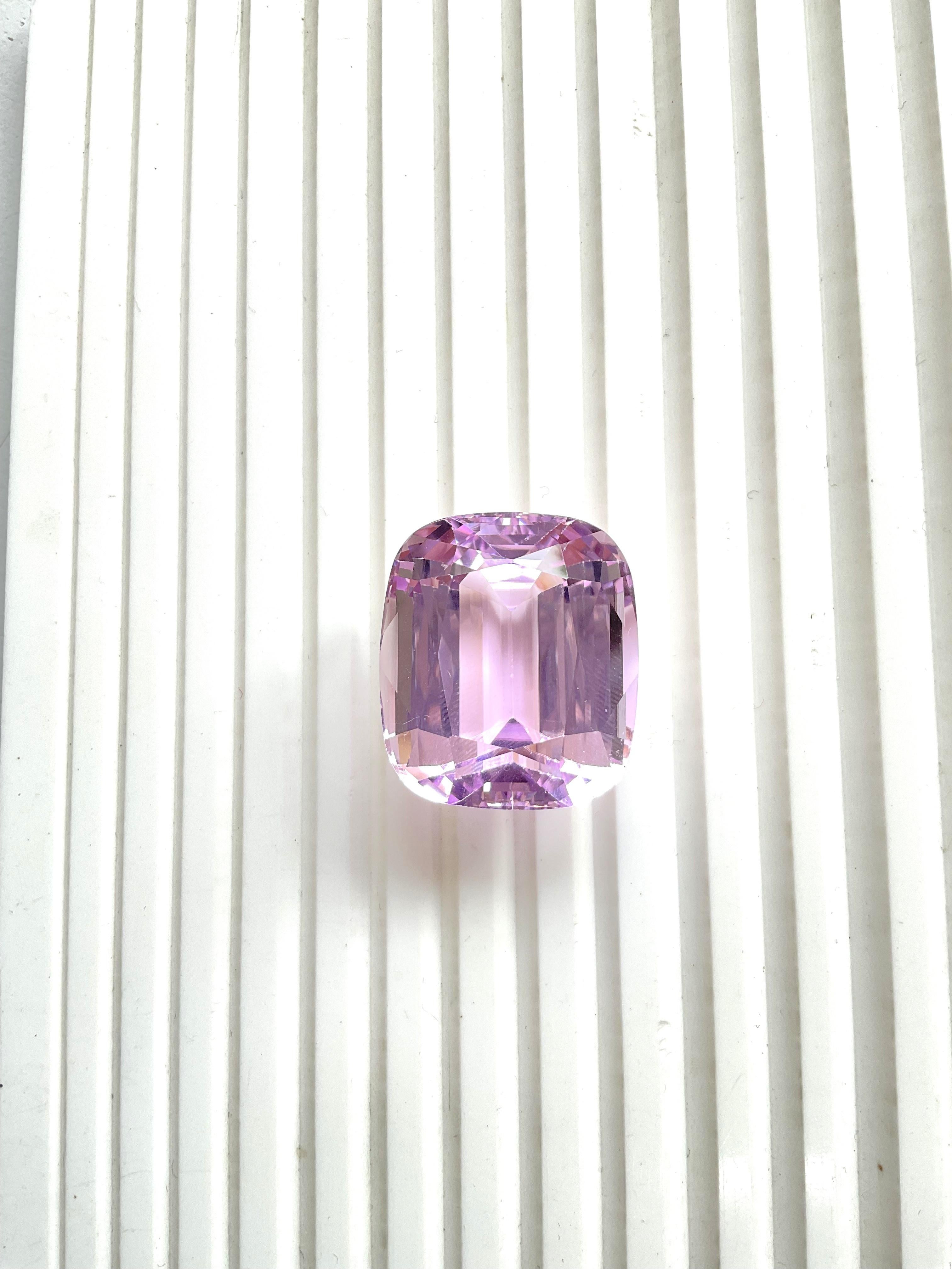 Alta Calidad 78.00 Quilates Kunzita Rosa Piedra talla cojín Para joyería Gema Natural 1