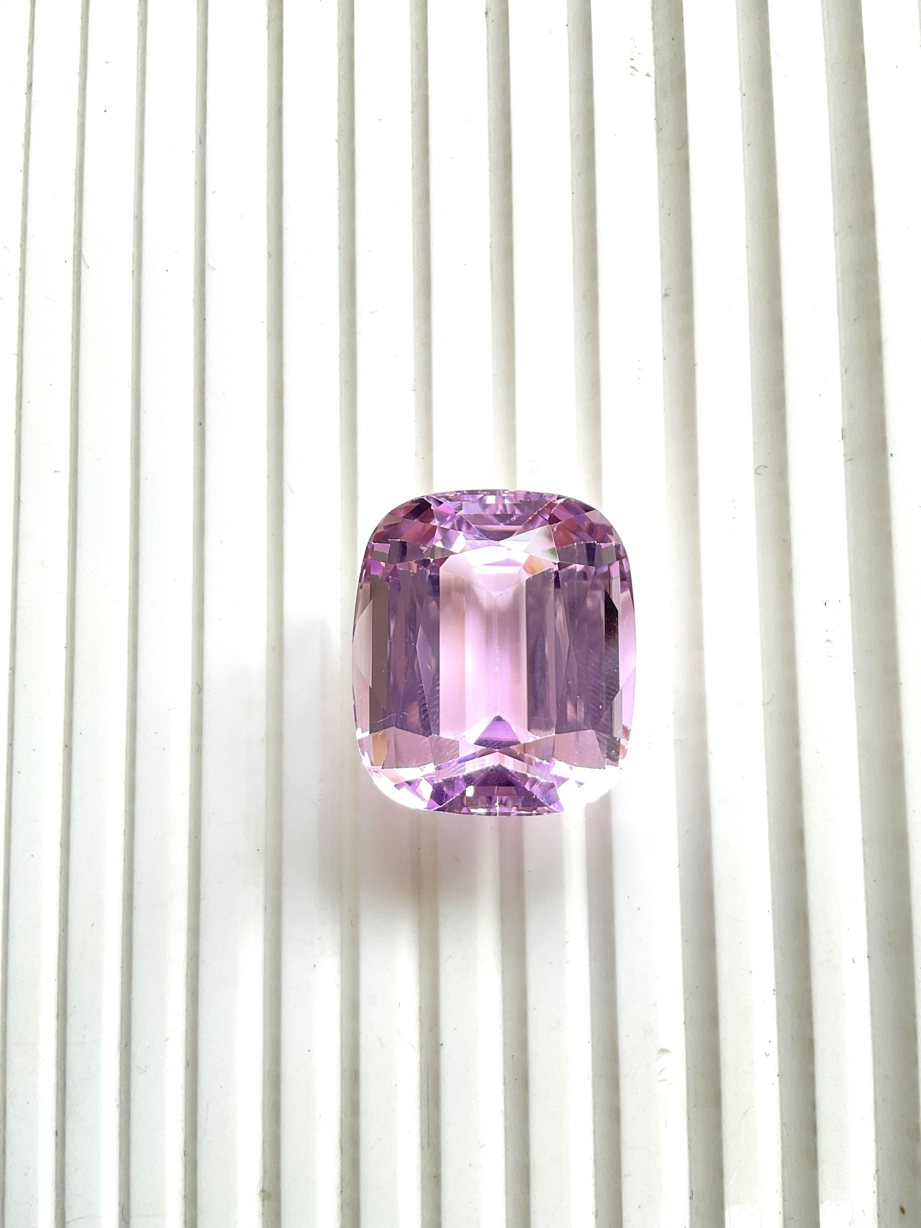 Alta Calidad 78.00 Quilates Kunzita Rosa Piedra talla cojín Para joyería Gema Natural 2