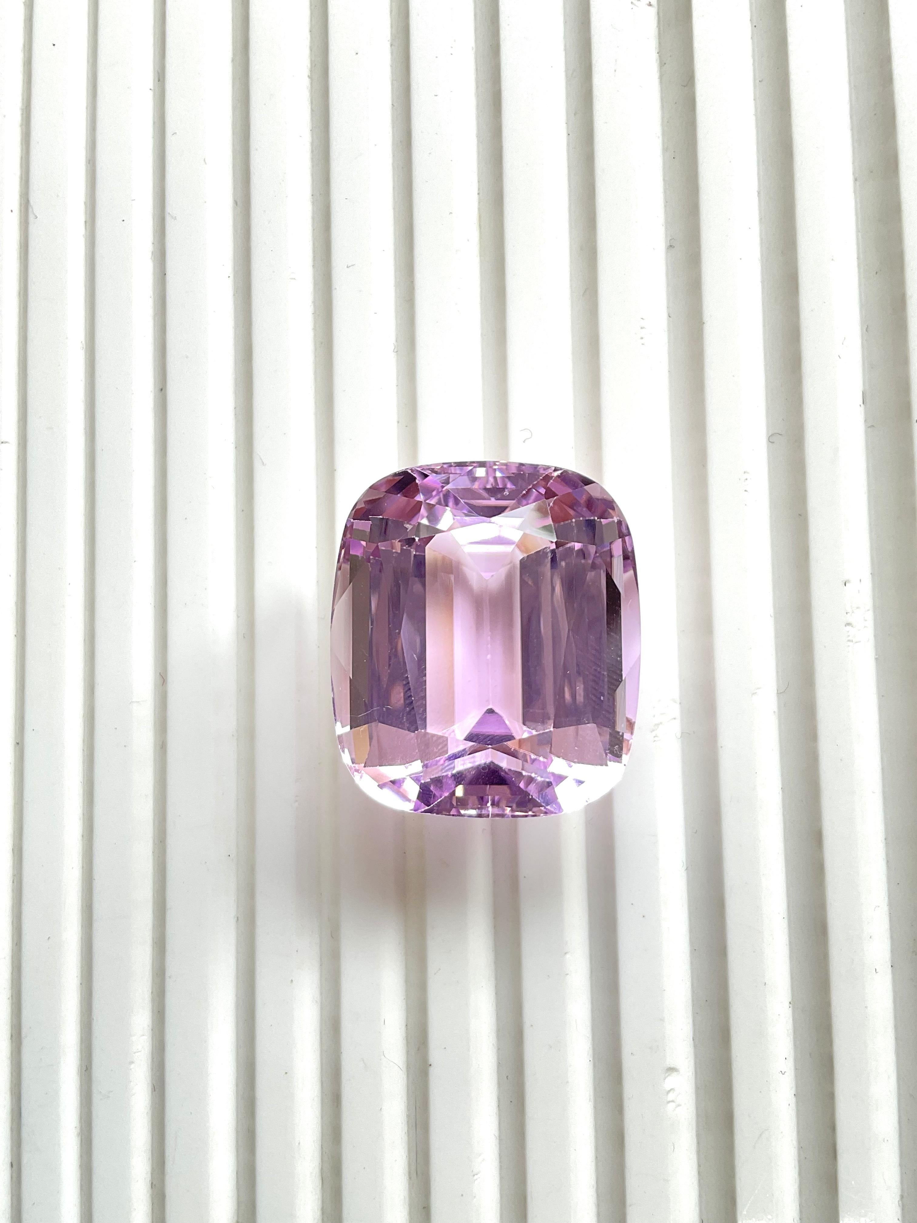 Alta Calidad 78.00 Quilates Kunzita Rosa Piedra talla cojín Para joyería Gema Natural 3