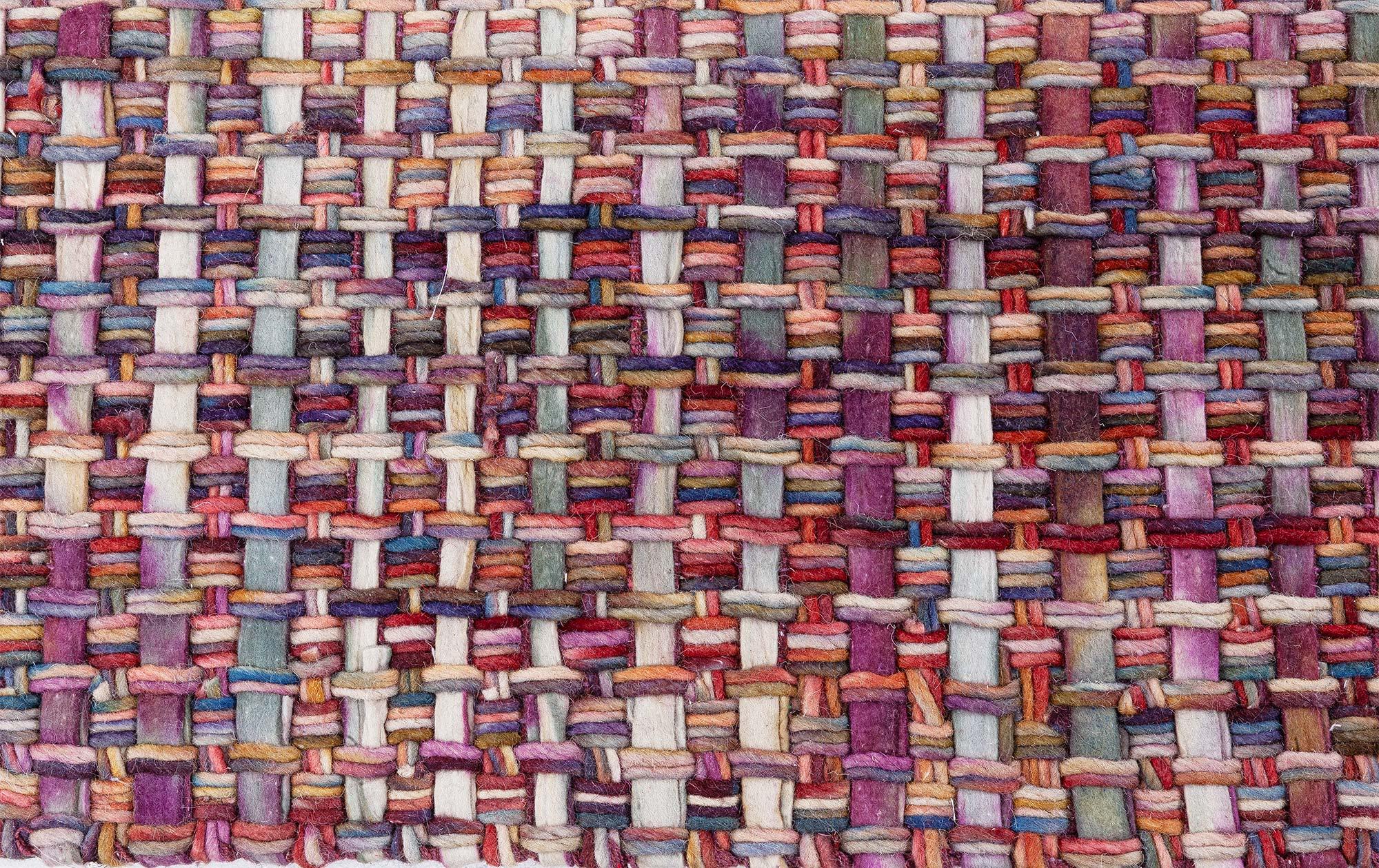 Indian High-Quality Abstract Modern Multicolored Rug by Doris Leslie Blau For Sale