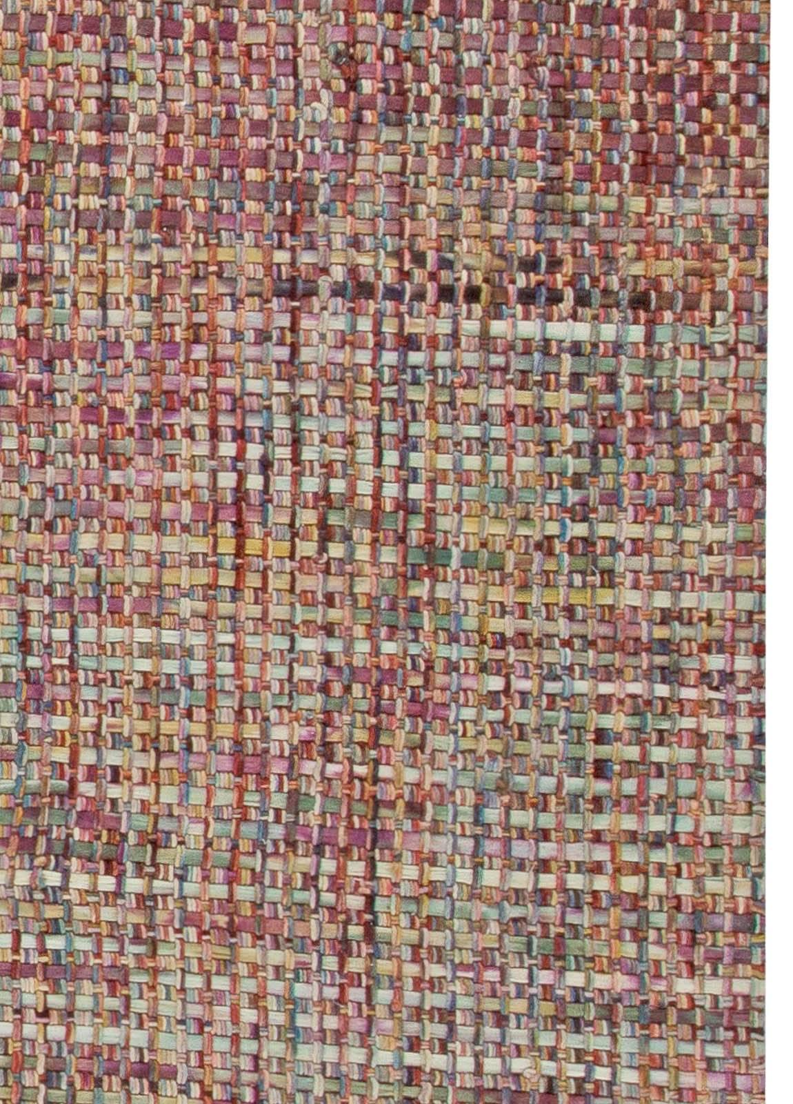 Wool High-Quality Abstract Modern Multicolored Rug by Doris Leslie Blau For Sale