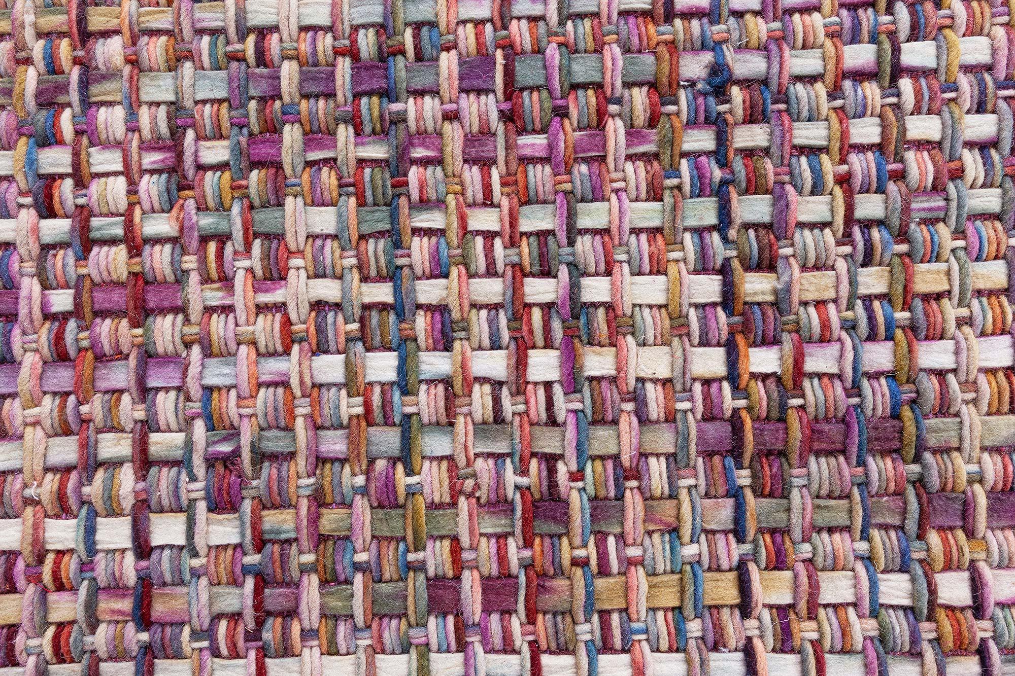 Wool High-Quality Abstract Modern Multicolored Rug by Doris Leslie Blau For Sale