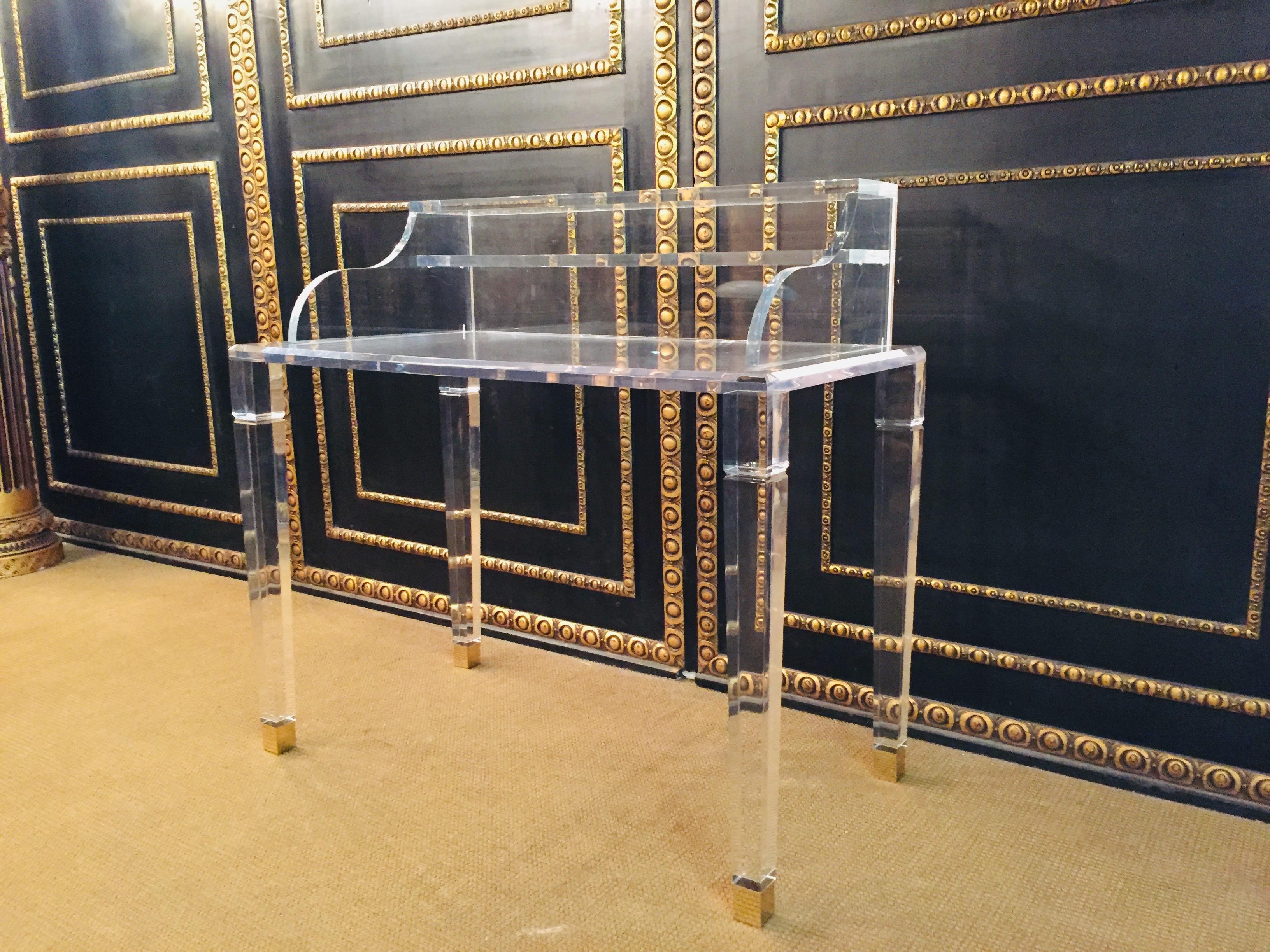 High Quality Acrylic Desk Stands on 4 High Legs 2
