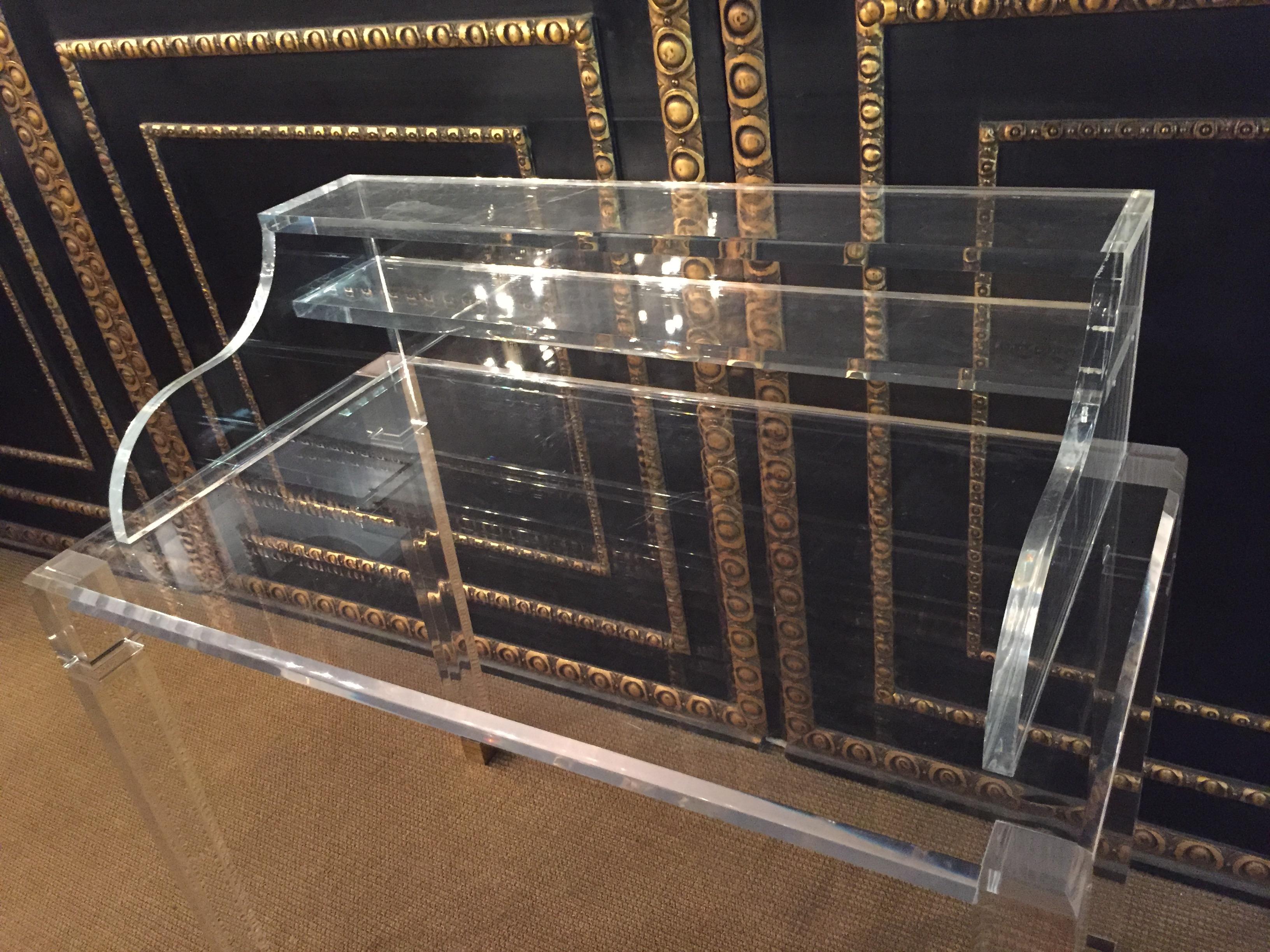 Italian High Quality Acrylic Desk Stands on 4 High Legs