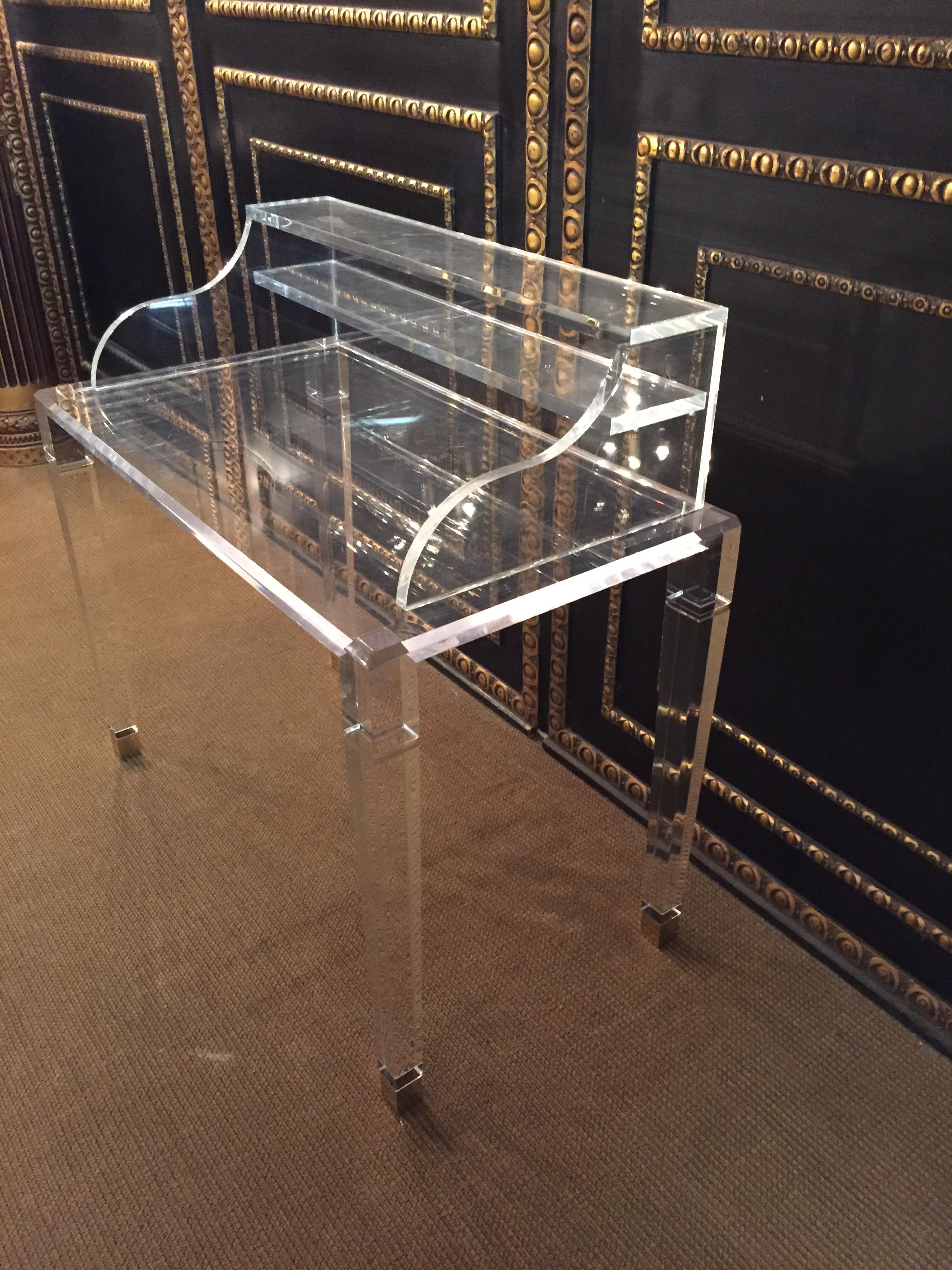Glazed High Quality Acrylic Desk Stands on 4 High Legs