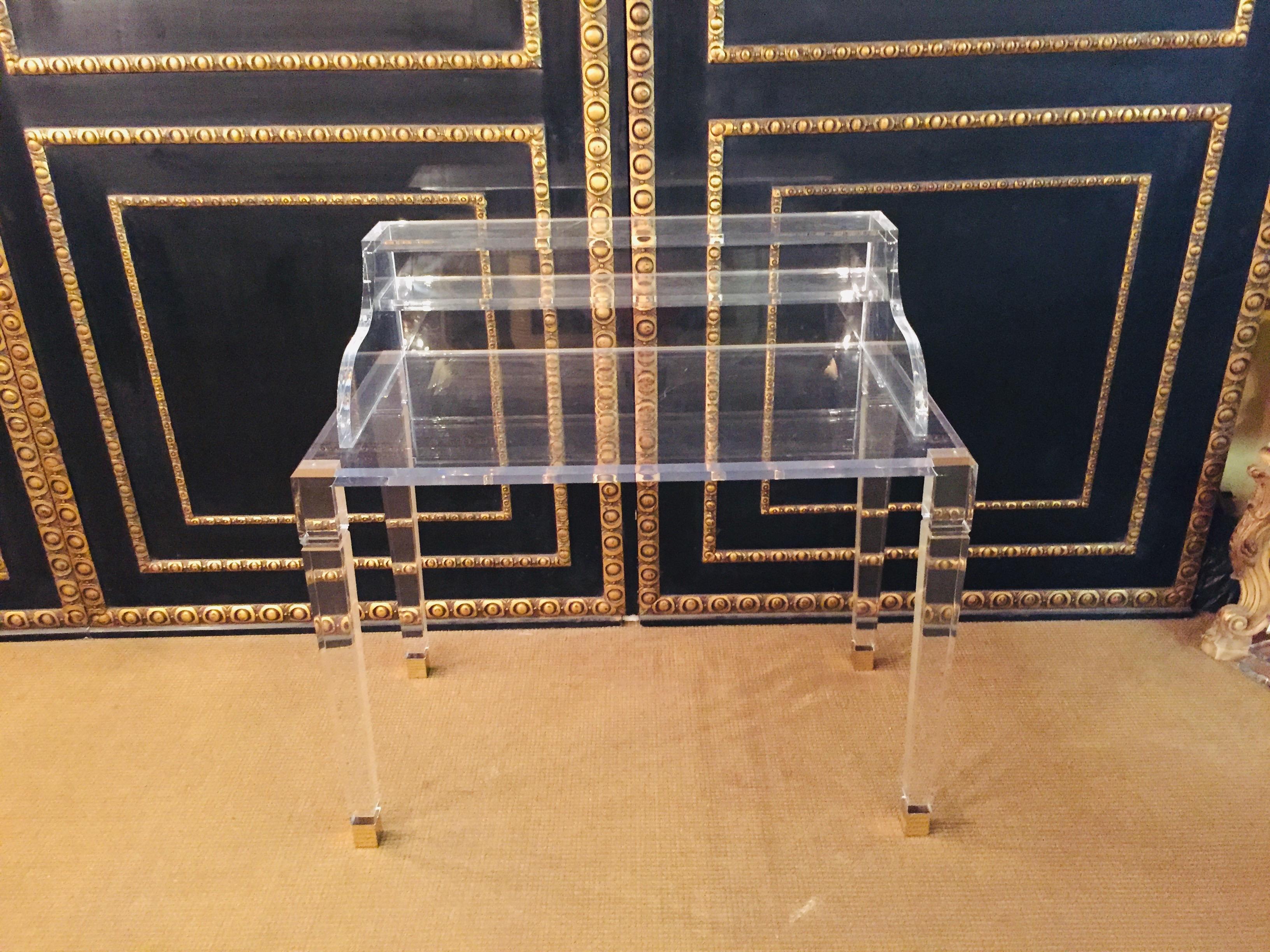 20th Century High Quality Acrylic Desk Stands on 4 High Legs