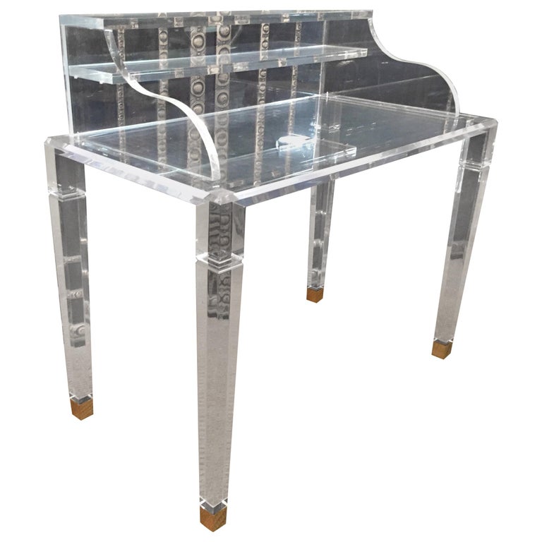 High Quality Acrylic Desk Stands On 4 High Legs For Sale At 1stdibs