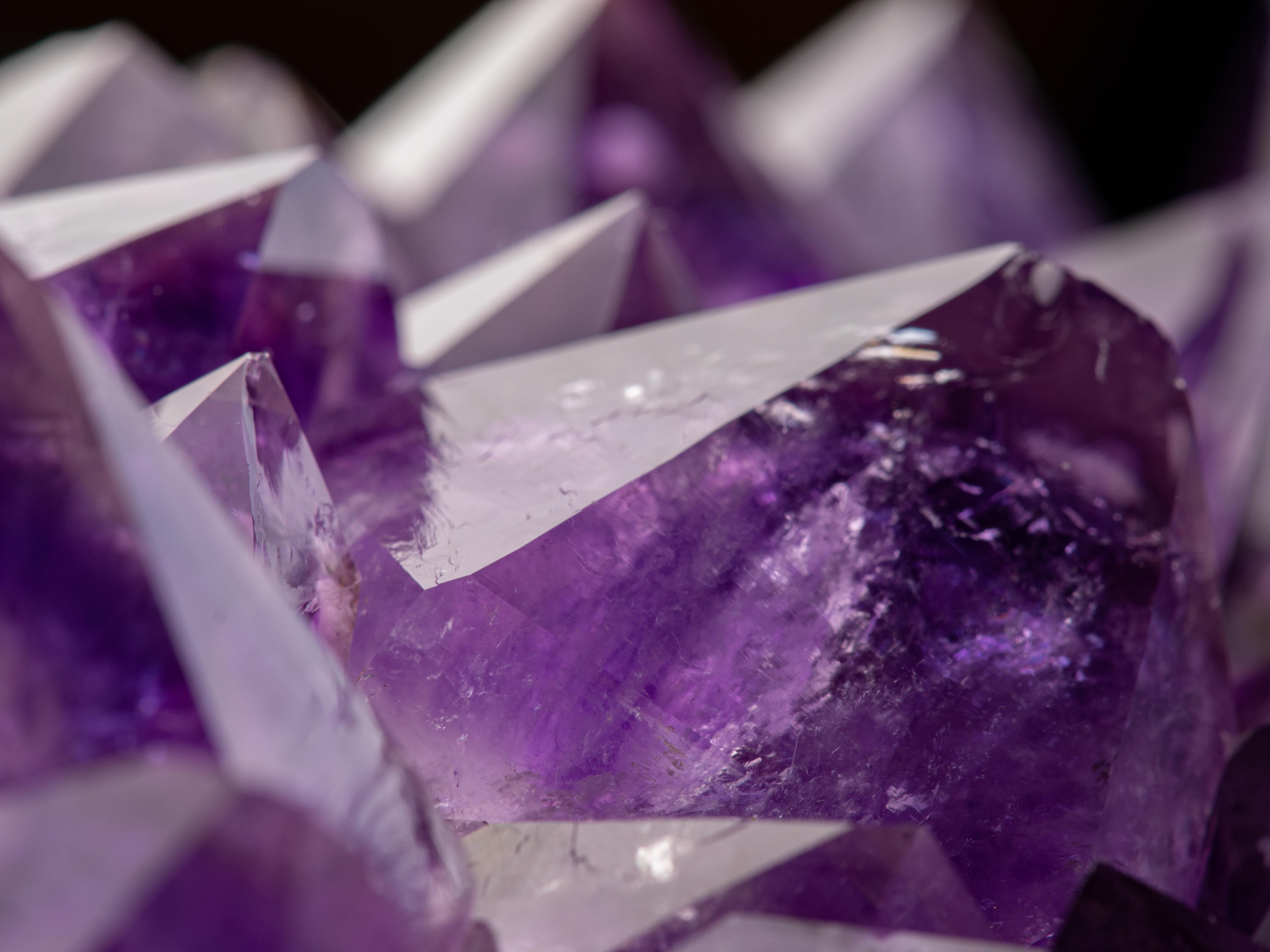 High Quality Amethyst Goethite Inclusions Resembling Rosettes For Sale 7