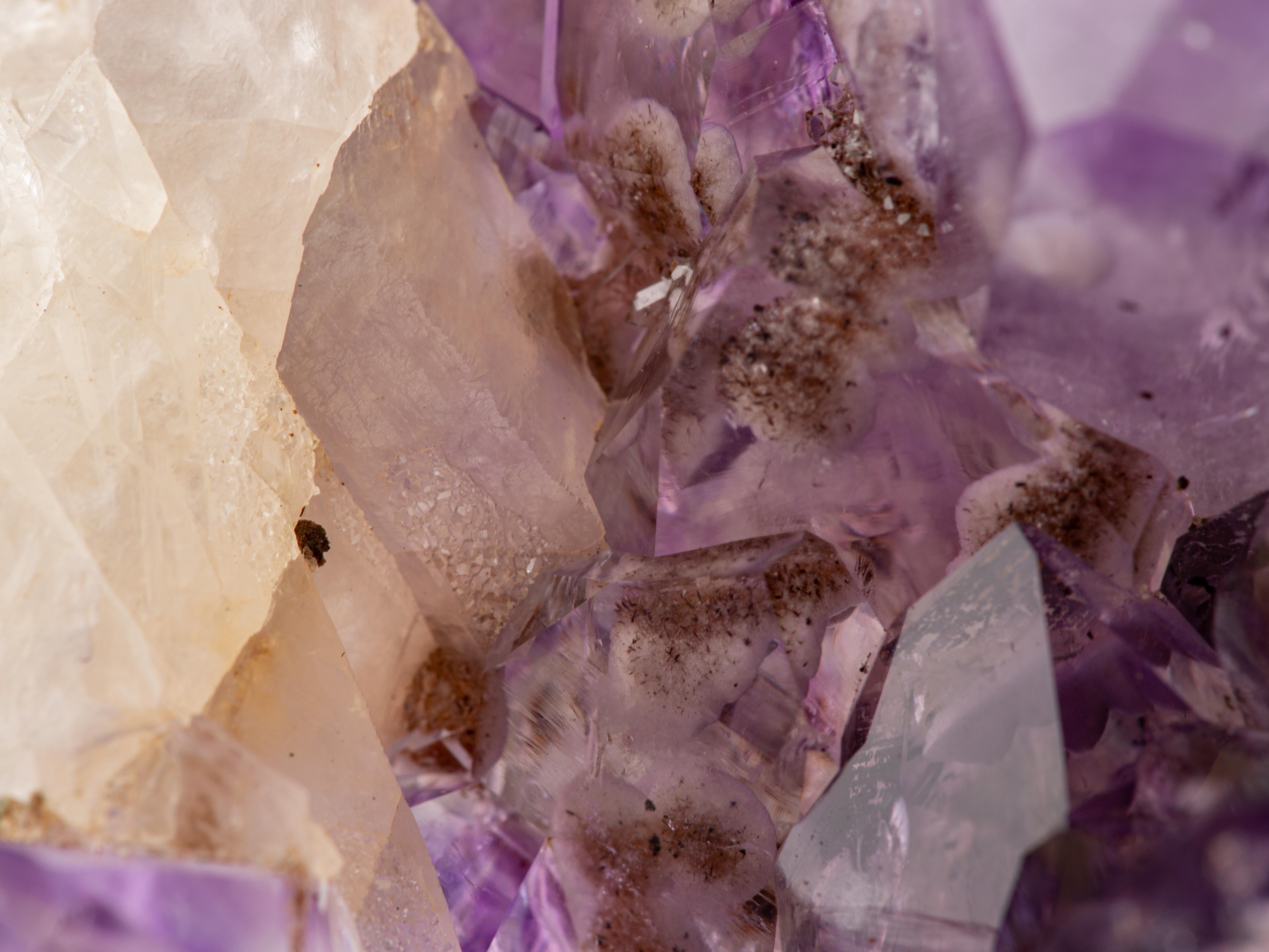 High Quality Amethyst Goethite Inclusions Resembling Rosettes For Sale 8