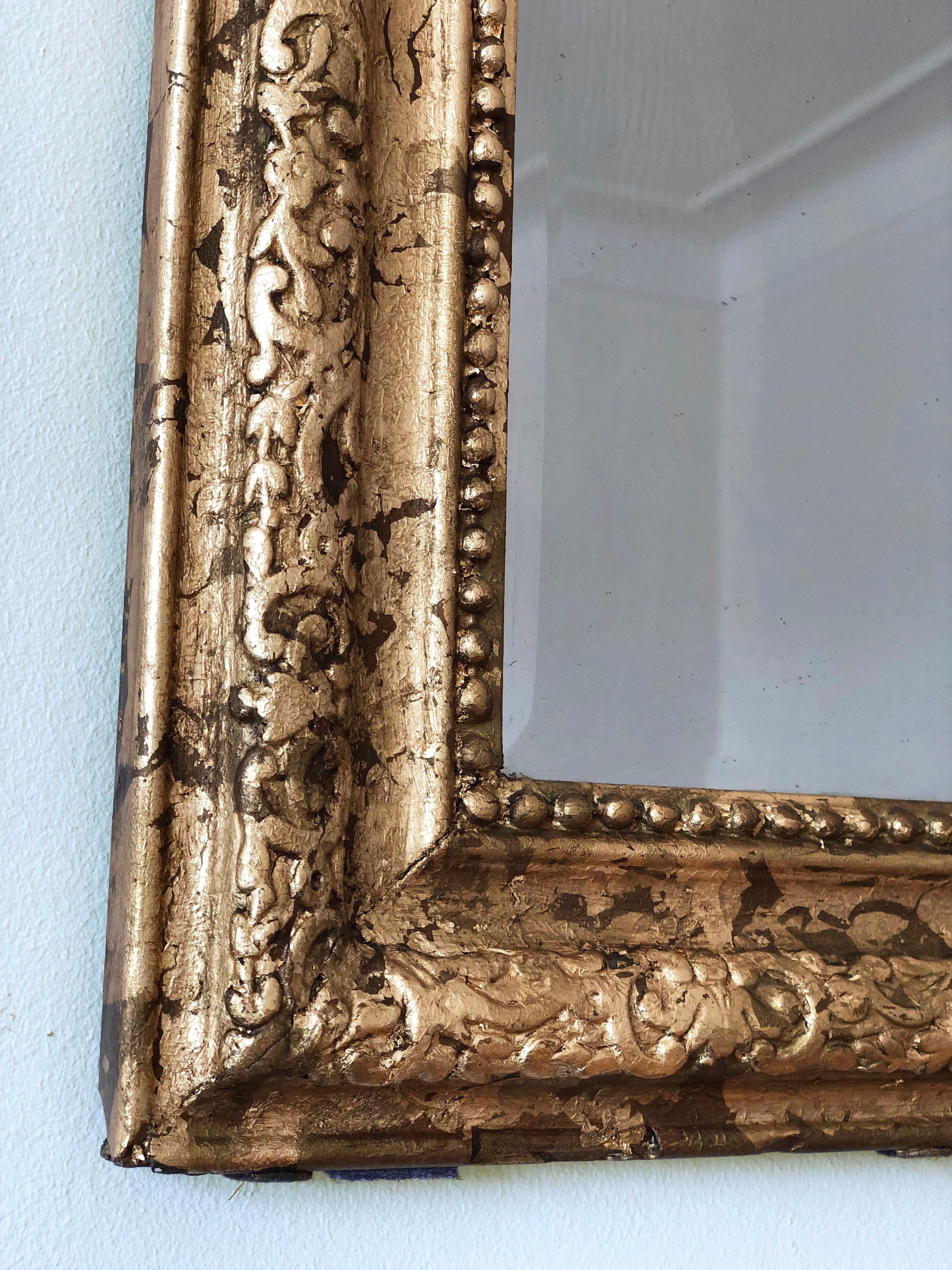 High Quality Antique Louis Philippe French Giltwood Mirror Late 19th Century In Good Condition For Sale In Sakskøbing, DK