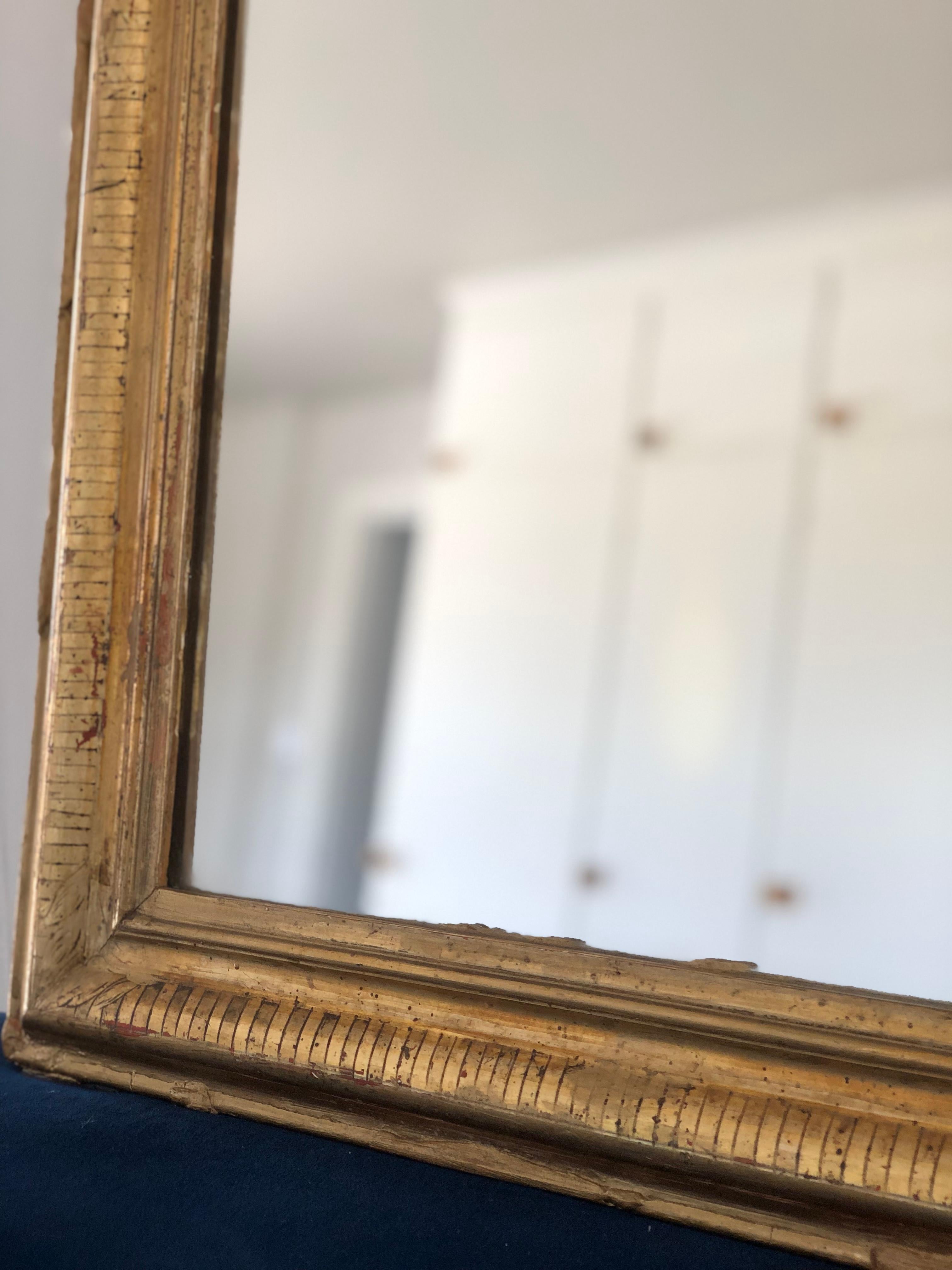 High Quality Antique Louis Philippe Giltwood Mirror France Late 19th Century In Good Condition In Sakskøbing, DK