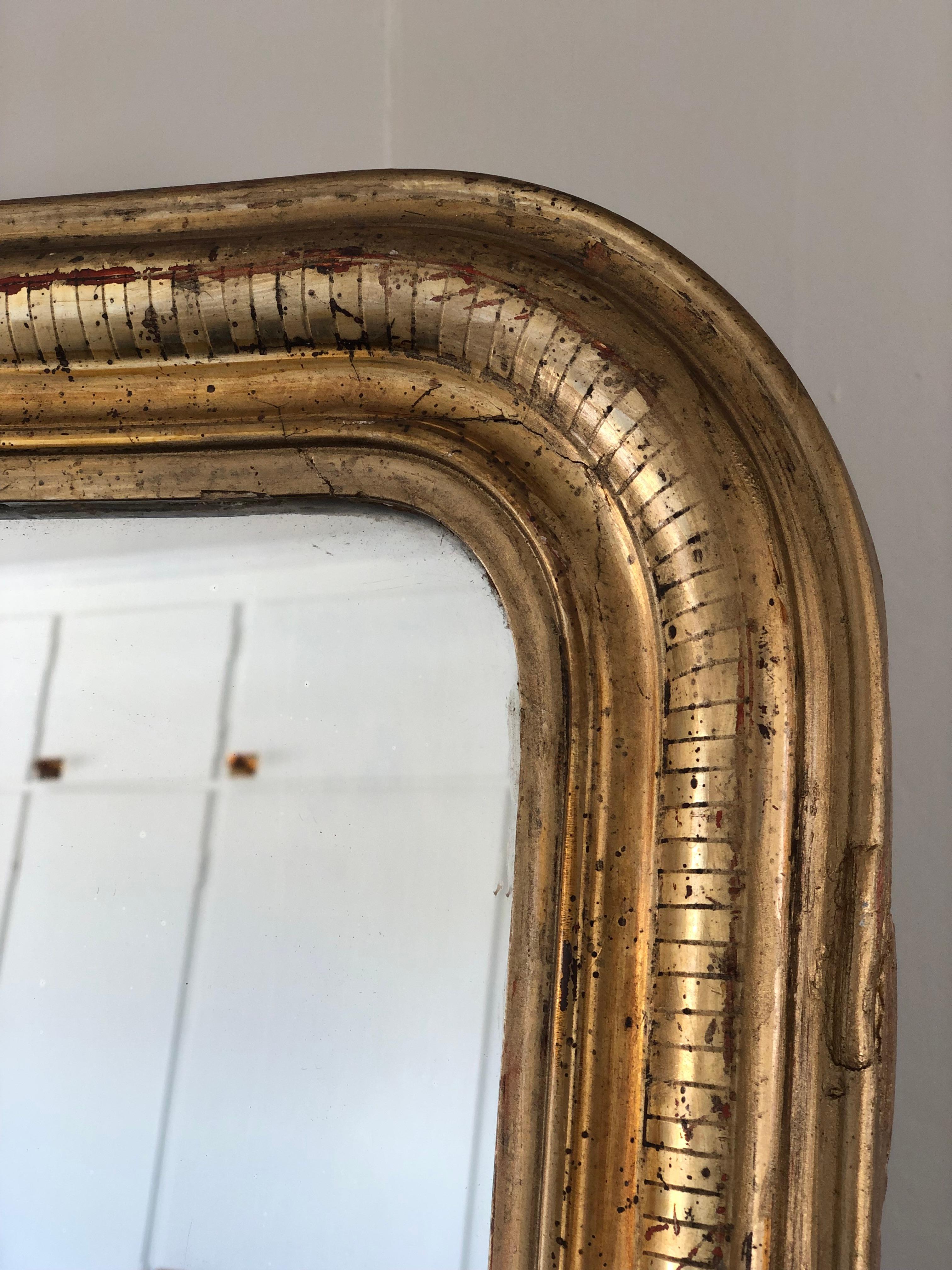High Quality Antique Louis Philippe Giltwood Mirror France Late 19th Century 1