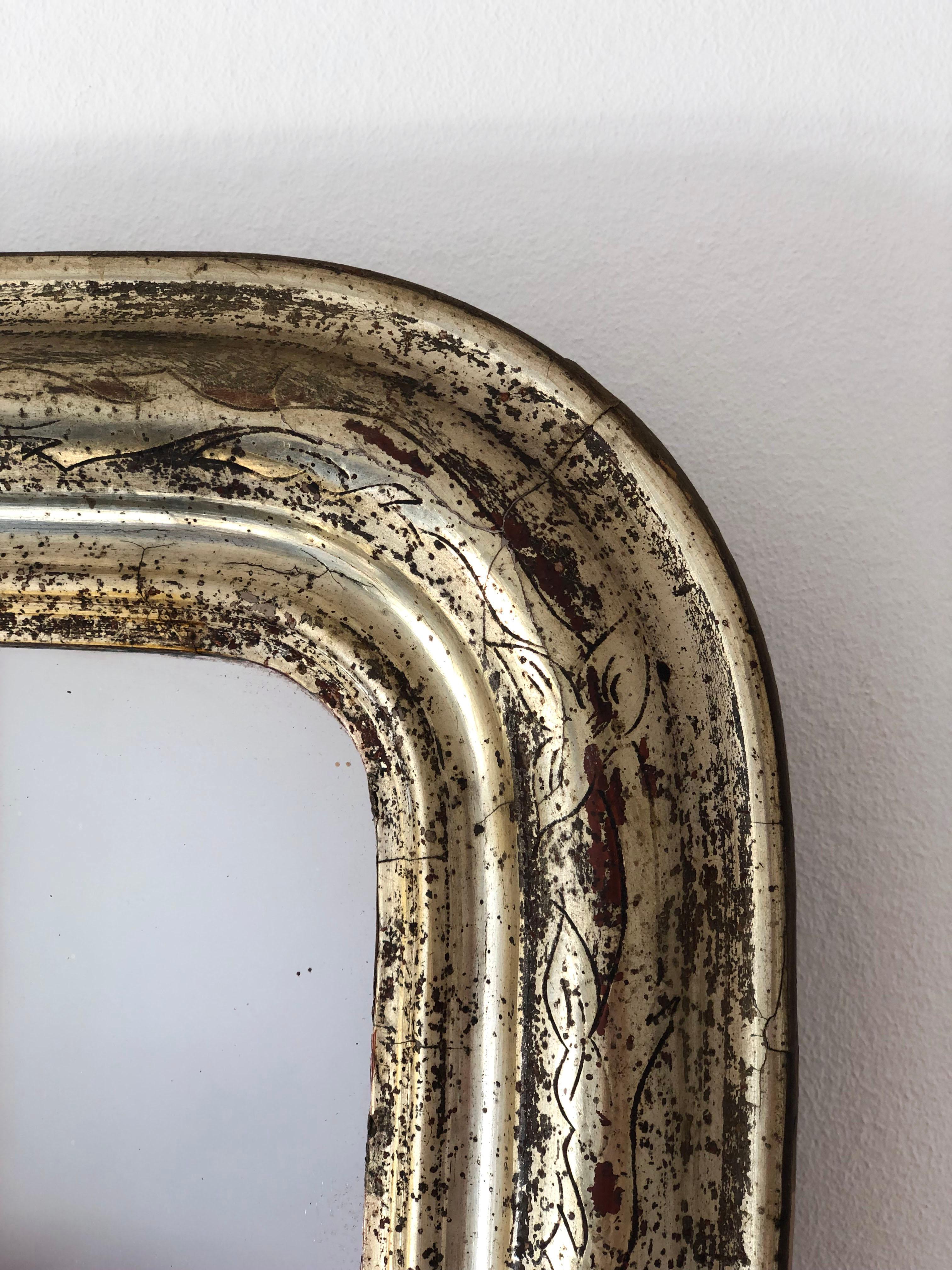 High Quality Antique Louis Philippe French Giltwood Mirror Late 19th Century For Sale 2