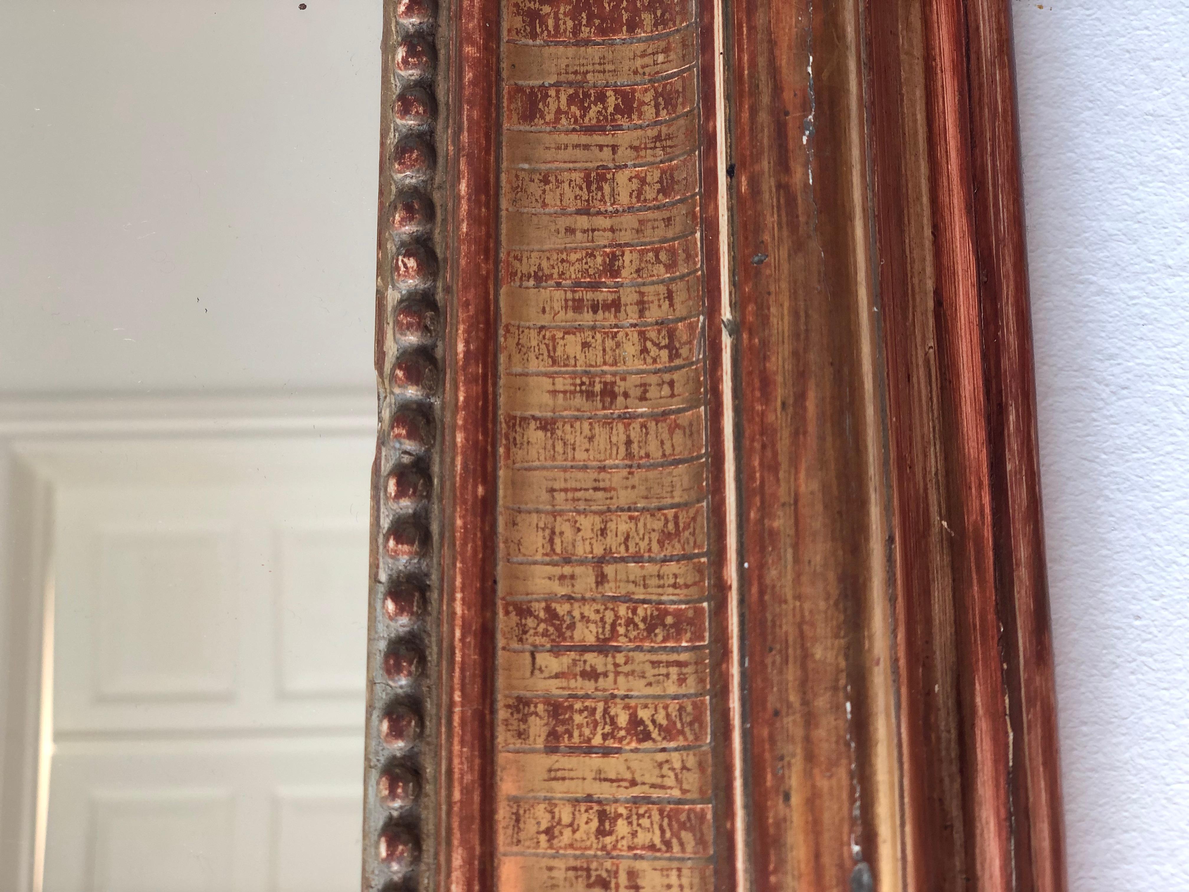 High Quality Antique Louis Philippe Giltwood Mirror France Late 19th Century For Sale 2