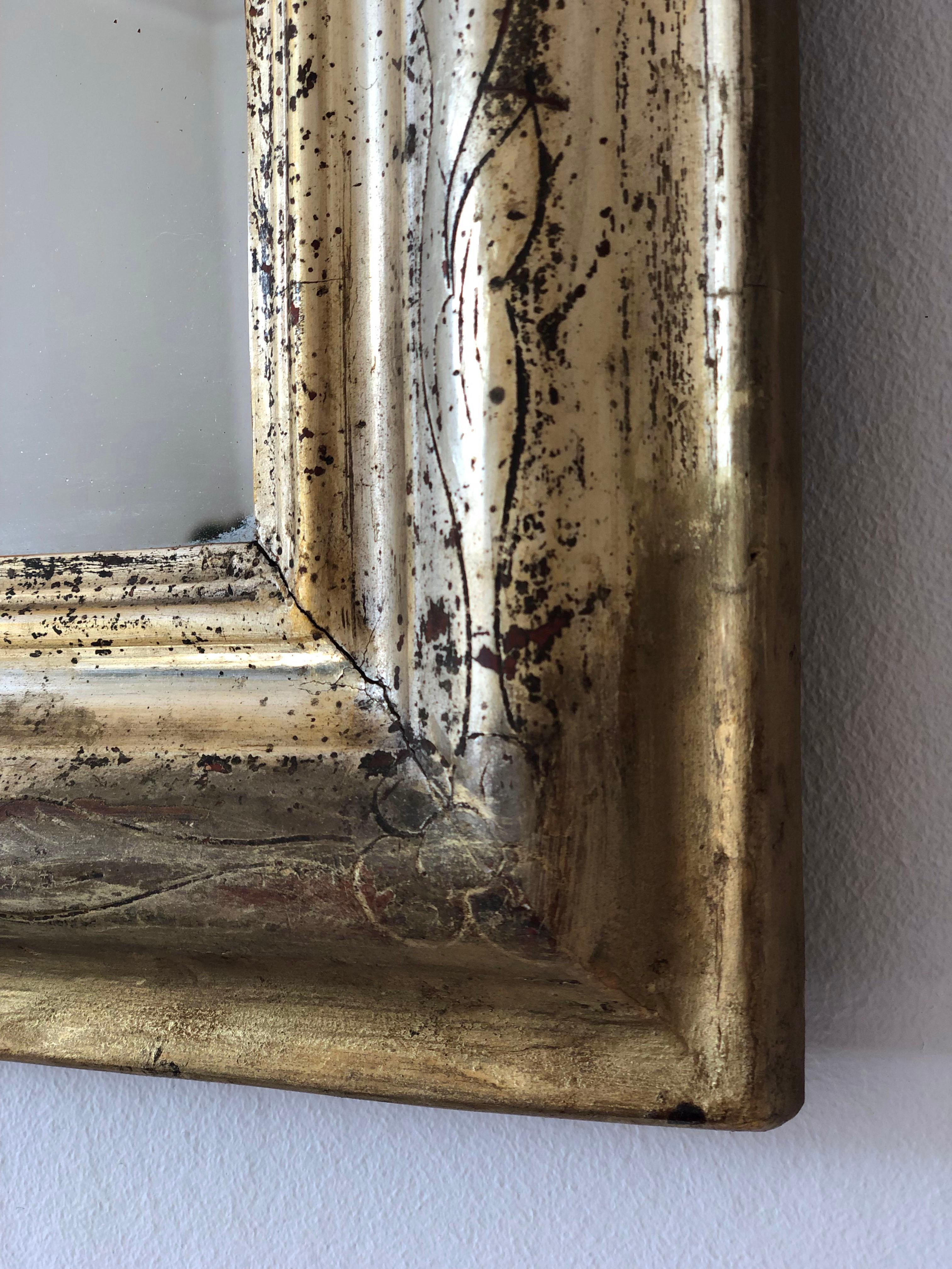 High Quality Antique Louis Philippe French Giltwood Mirror Late 19th Century For Sale 3
