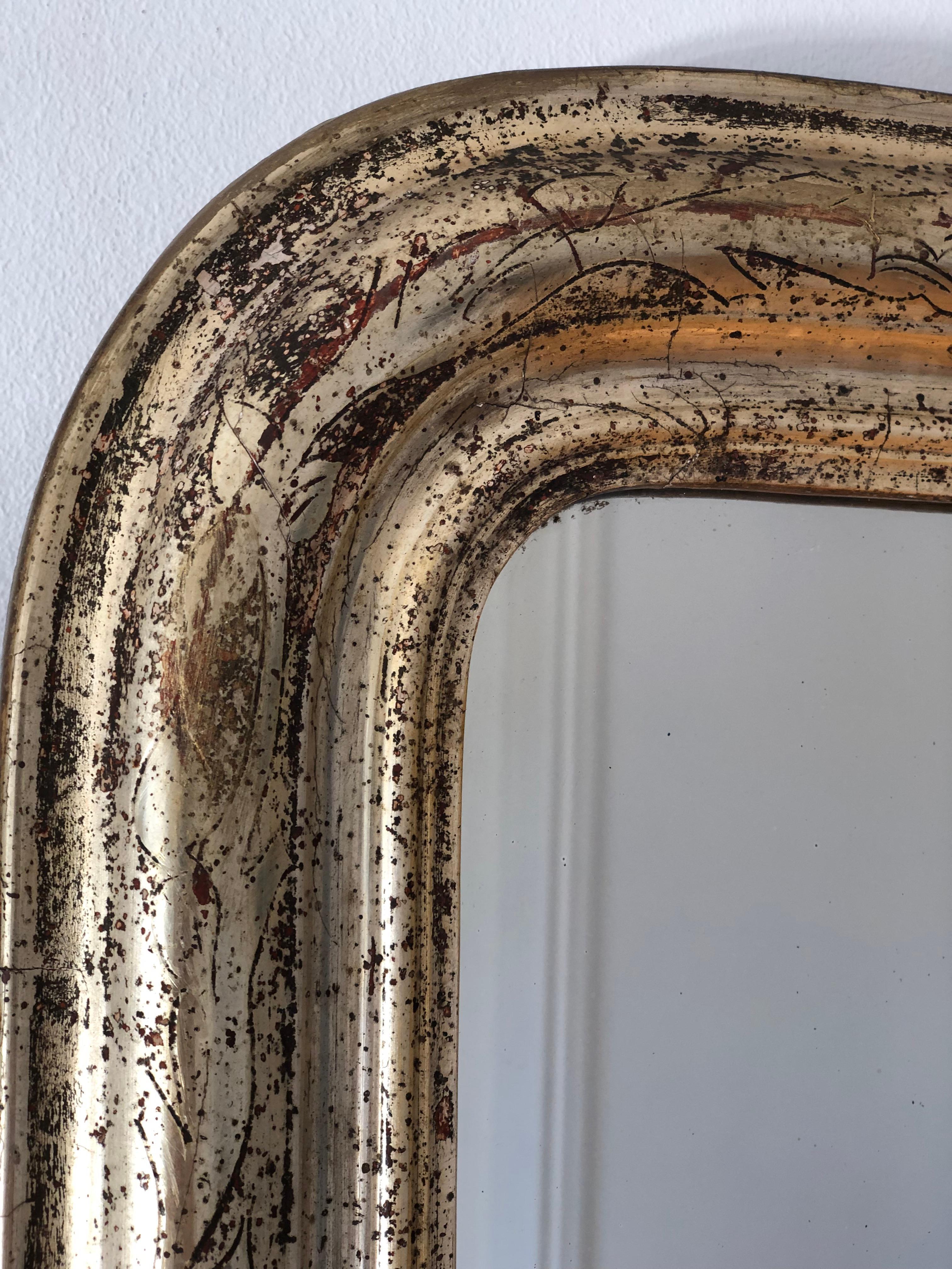 High Quality Antique Louis Philippe French Giltwood Mirror Late 19th Century For Sale 4
