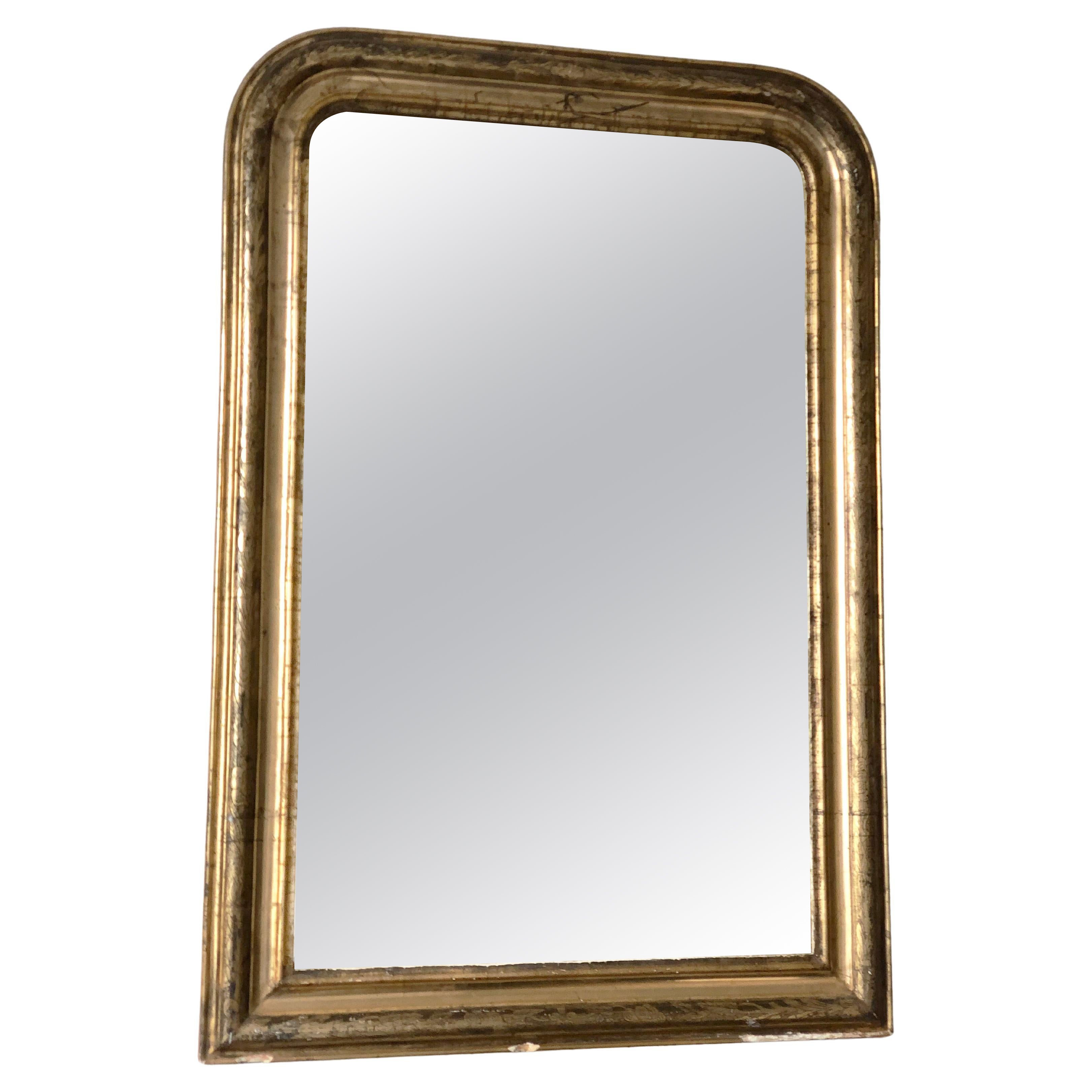 High Quality Antique Louis Philippe Giltwood Mirror France Late 19th Century