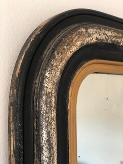 Antique French Louis Philippe Silvered Giltwood Mirror – Late 19th Century