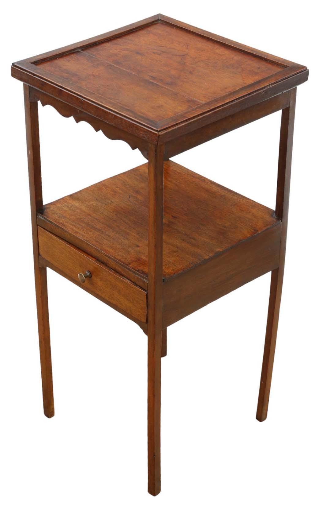 High-Quality Antique Mahogany Georgian Washstand Bedside Table Nightstand C1800 In Good Condition In Wisbech, Cambridgeshire