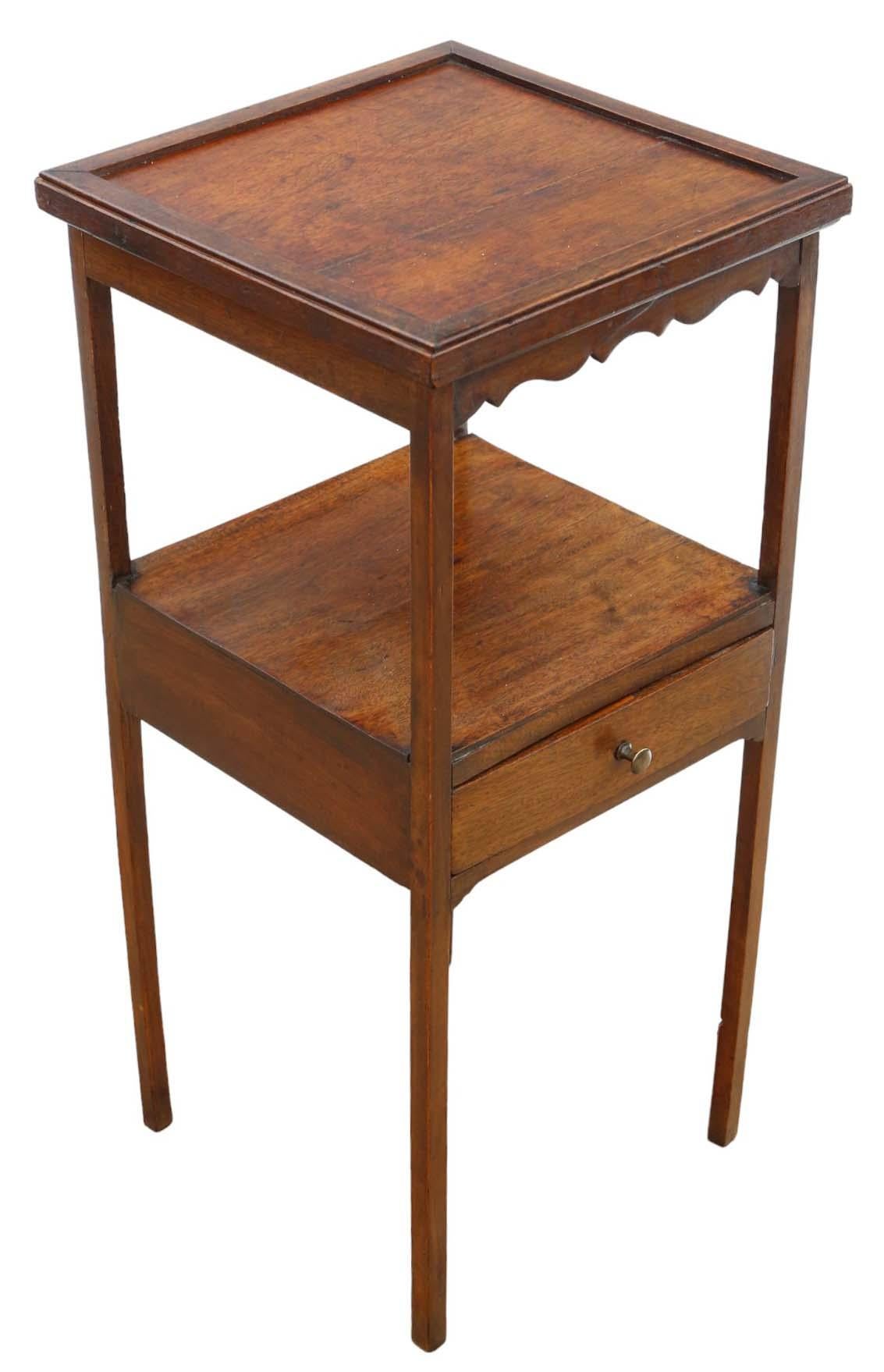 19th Century High-Quality Antique Mahogany Georgian Washstand Bedside Table Nightstand C1800