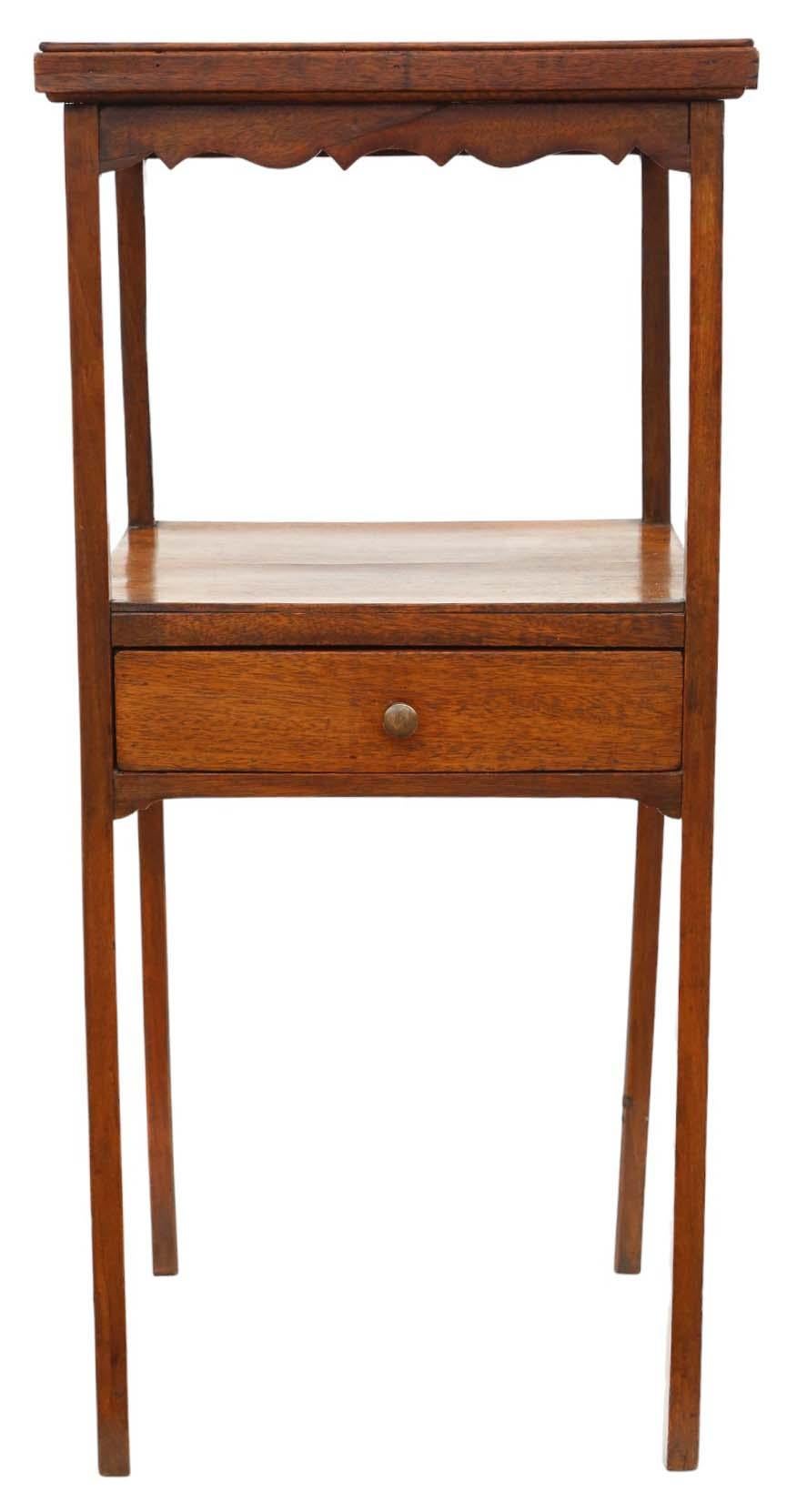 High-Quality Antique Mahogany Georgian Washstand Bedside Table Nightstand C1800 2