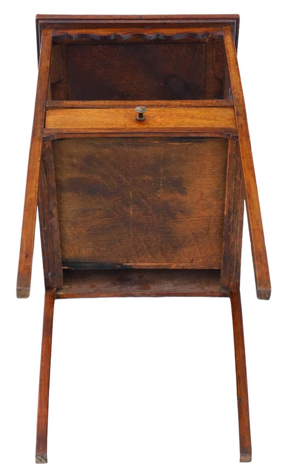 High-Quality Antique Mahogany Georgian Washstand Bedside Table Nightstand C1800 4