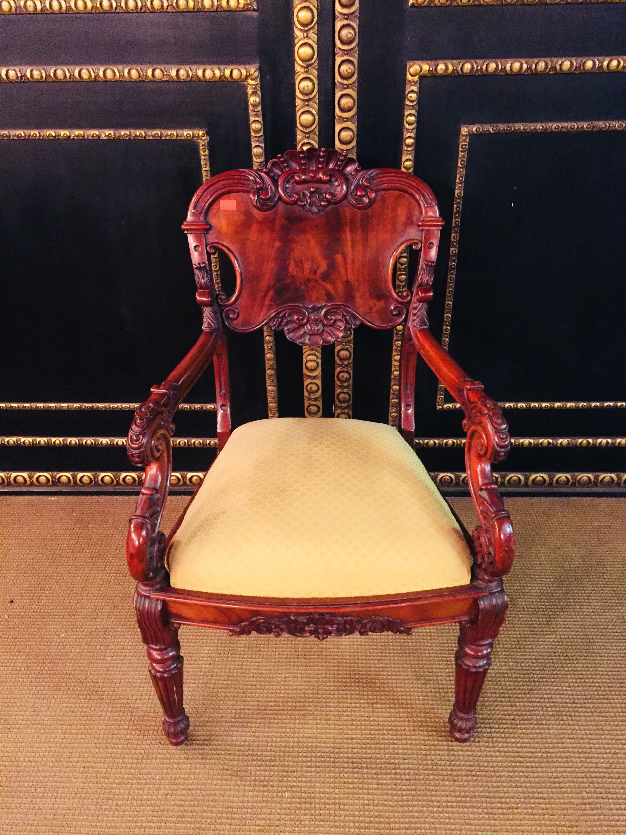 Hand-Crafted High-Quality Armchair, Russia circa 1830 Solid Mahogany