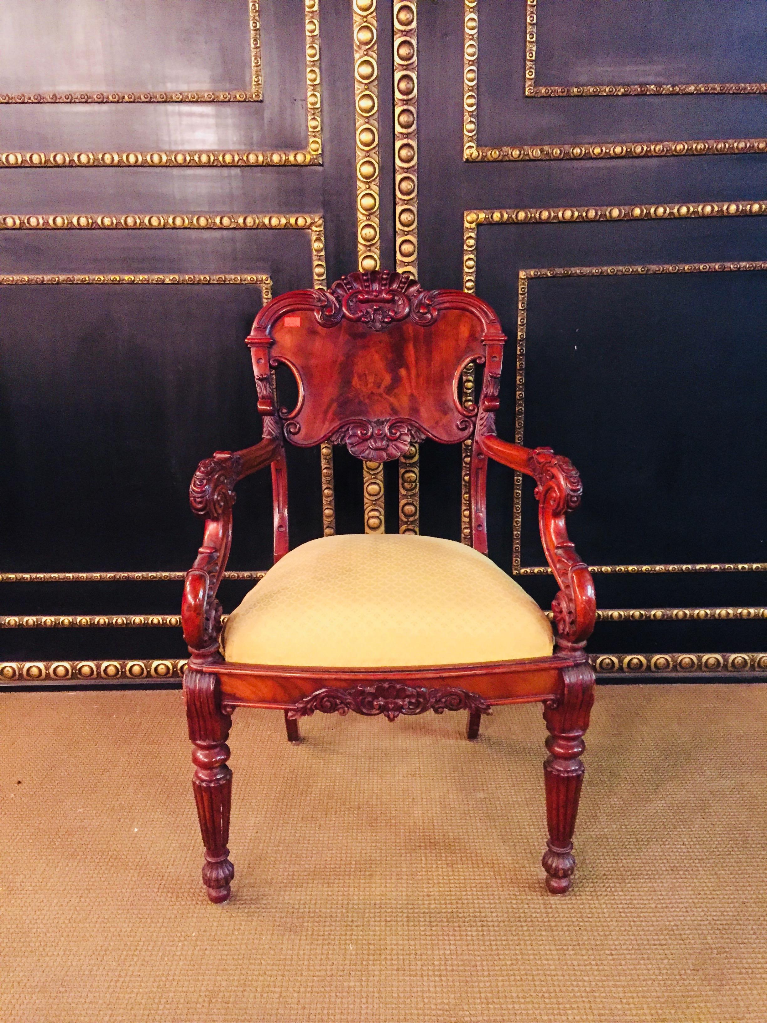 19th Century High-Quality Armchair, Russia circa 1830 Solid Mahogany