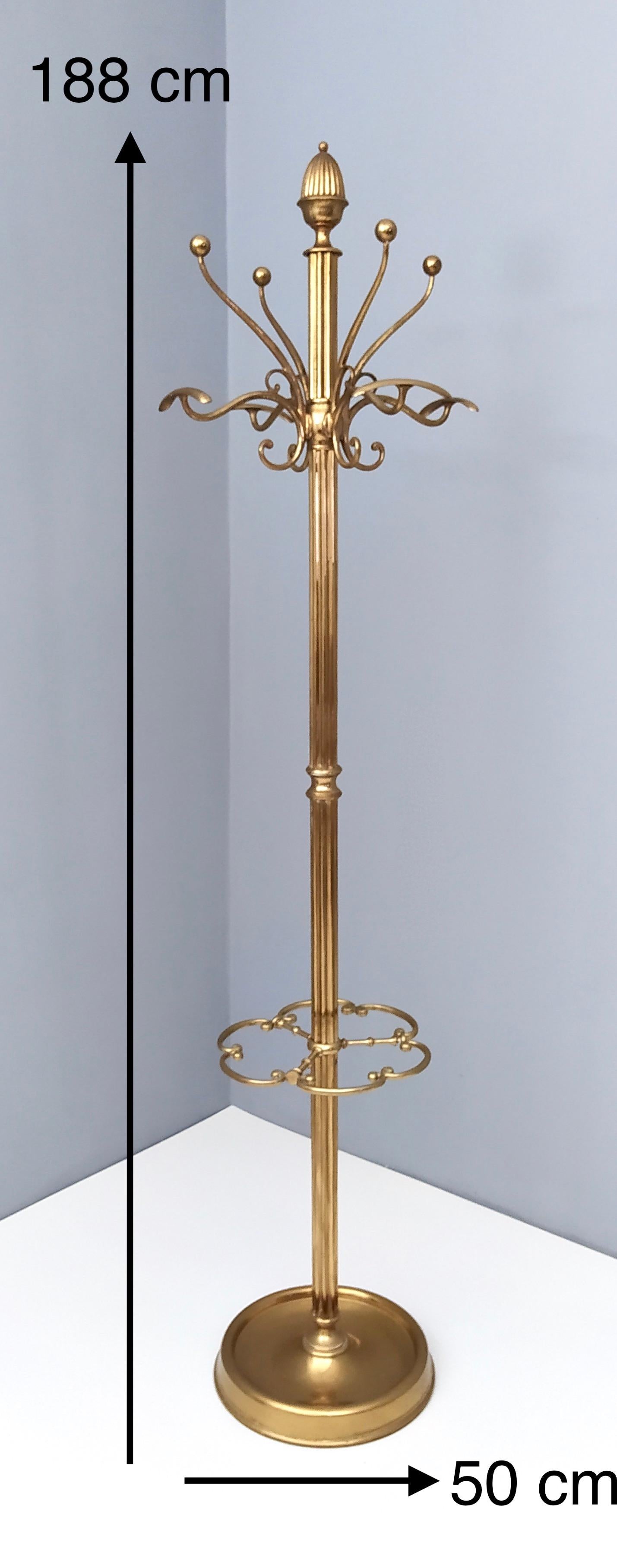 High-Quality Brass Hat and Coat Rack Ascribable to Piero Fornasetti, Italy 1960s 7