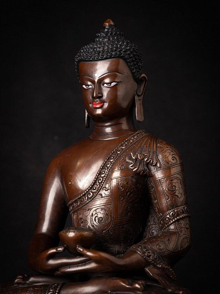 Statua di Buddha Nepalese in bronzo di alta qualità 6