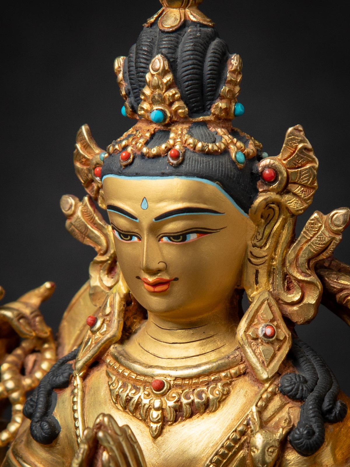 Statua Chenrezig in bronzo di alta qualità proveniente dal Nepal in vendita 6
